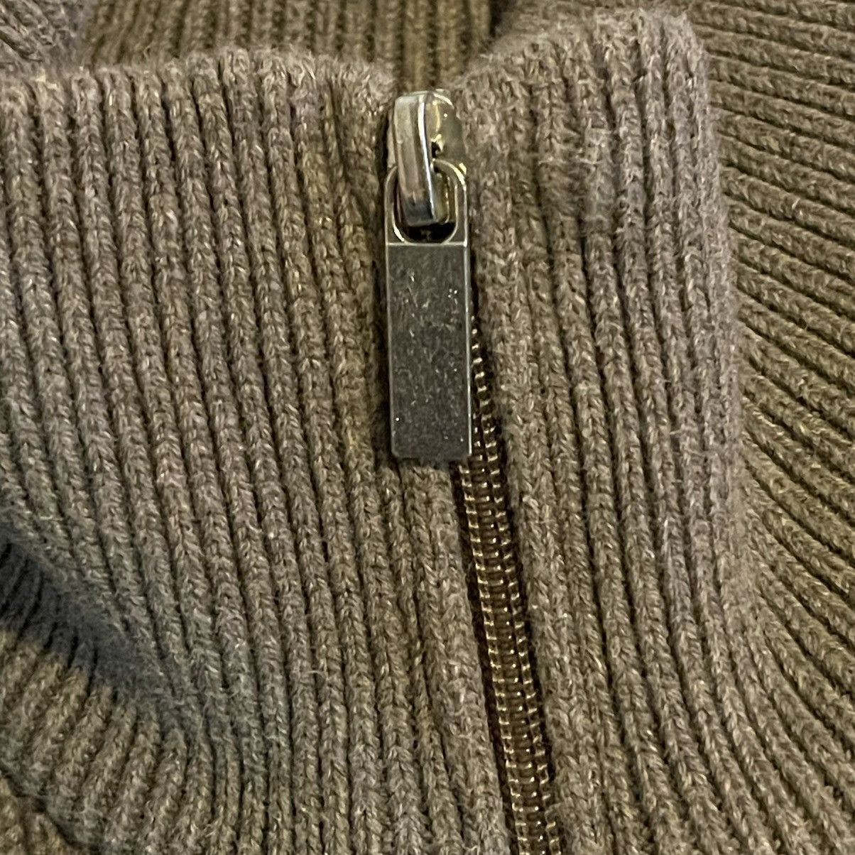 Springfield Springfield Men 2XL Brown Cotton 1/4 Zip Ribbed Knit Sweater Size US XXL / EU 58 / 5 - 7 Thumbnail