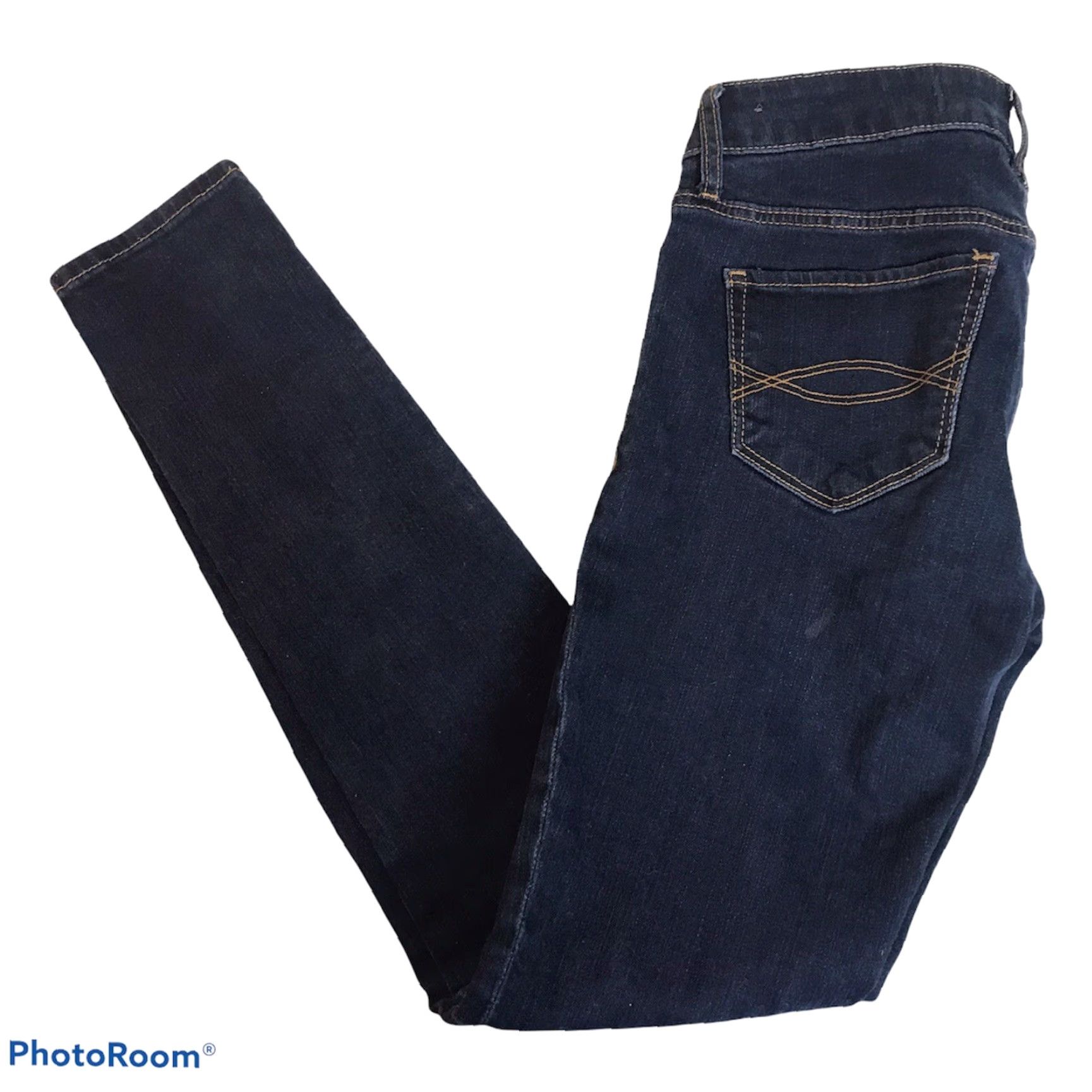 Abercrombie & Fitch VINTAGE Abercrombie & Fitch Jeans Womens Sz 0 The A&F Super Skinny Dark Wash W25 Size 25" / US 0 / IT 36 - 3 Thumbnail