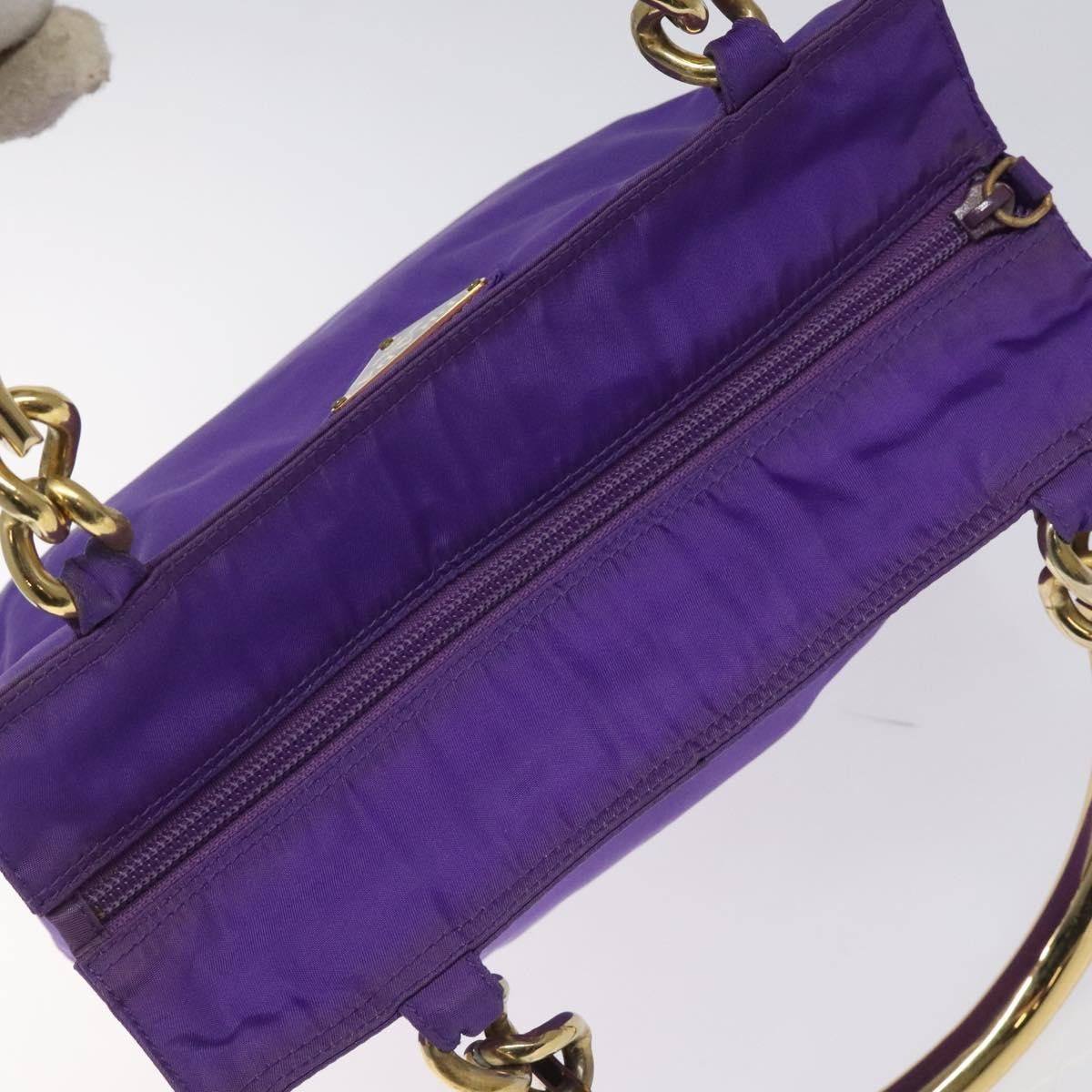 Prada PRADA Hand Bag Nylon Purple Gold Size ONE SIZE - 6 Thumbnail