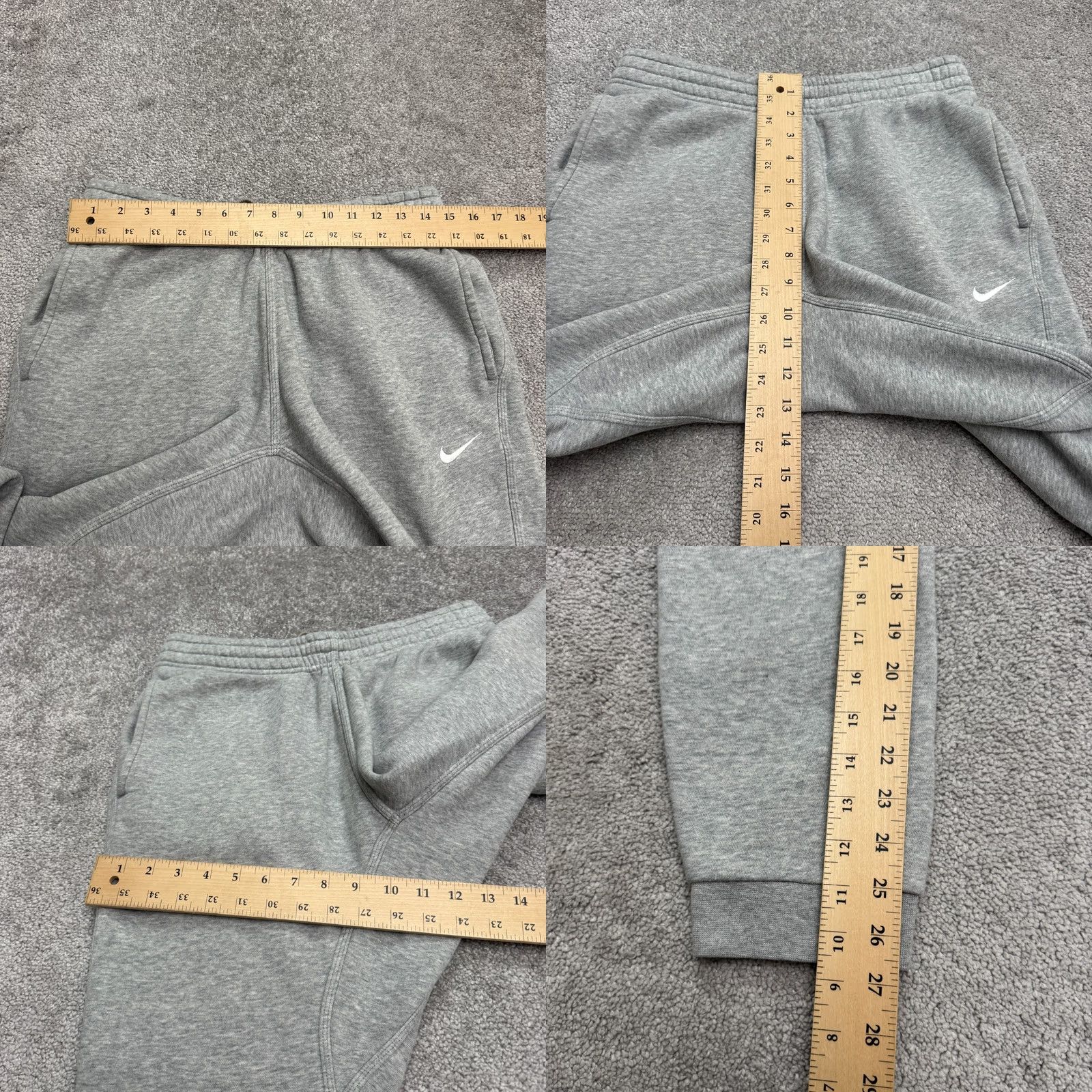 Nike Nike Jogger Sweatpants Mens M Gray Fleece Elastic Waist Activewear Pants Size US 31 - 9 Thumbnail