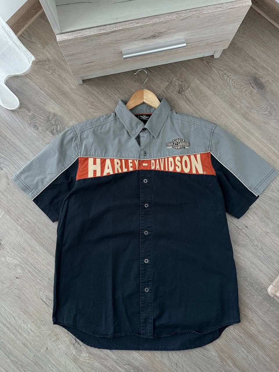 Harley Davidson × Vintage Vintage Moto Harley Davidson Centr Logo Shirt Size US L / EU 52-54 / 3 - 5 Thumbnail