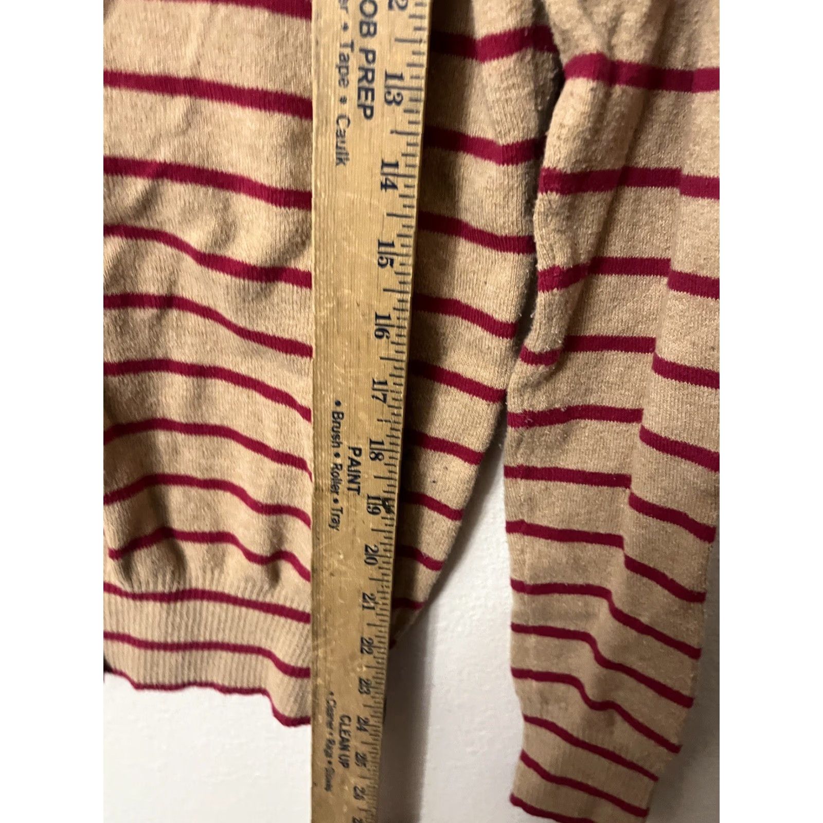 Gap VINTAGE Gap Pullover Sweater Shirt Women S Brown Striped Cotton Blend V-Neck 90s Measurements Included Size S / US 4 / IT 40 - 4 Thumbnail