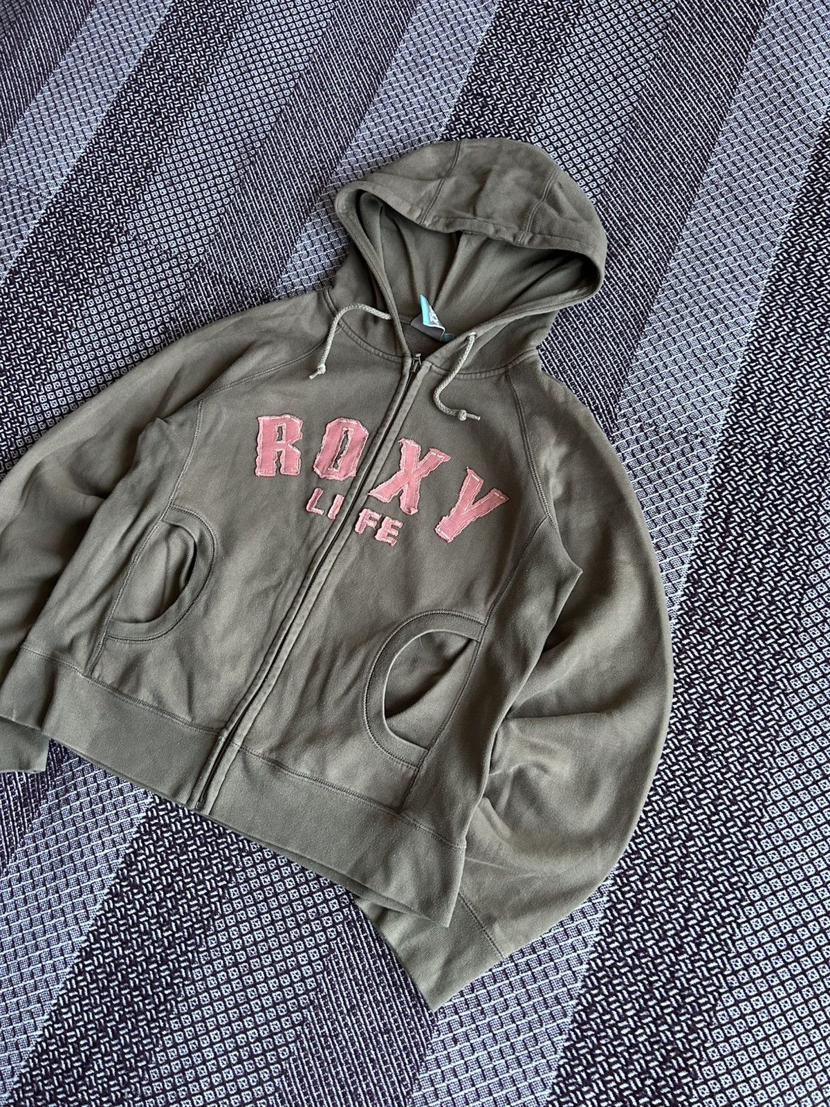 Quiksilver Vintage 90s Roxy Life Quiksilver Salmi Streetwear Hoodie Y2K Size M / US 6-8 / IT 42-44 - 2 Thumbnail