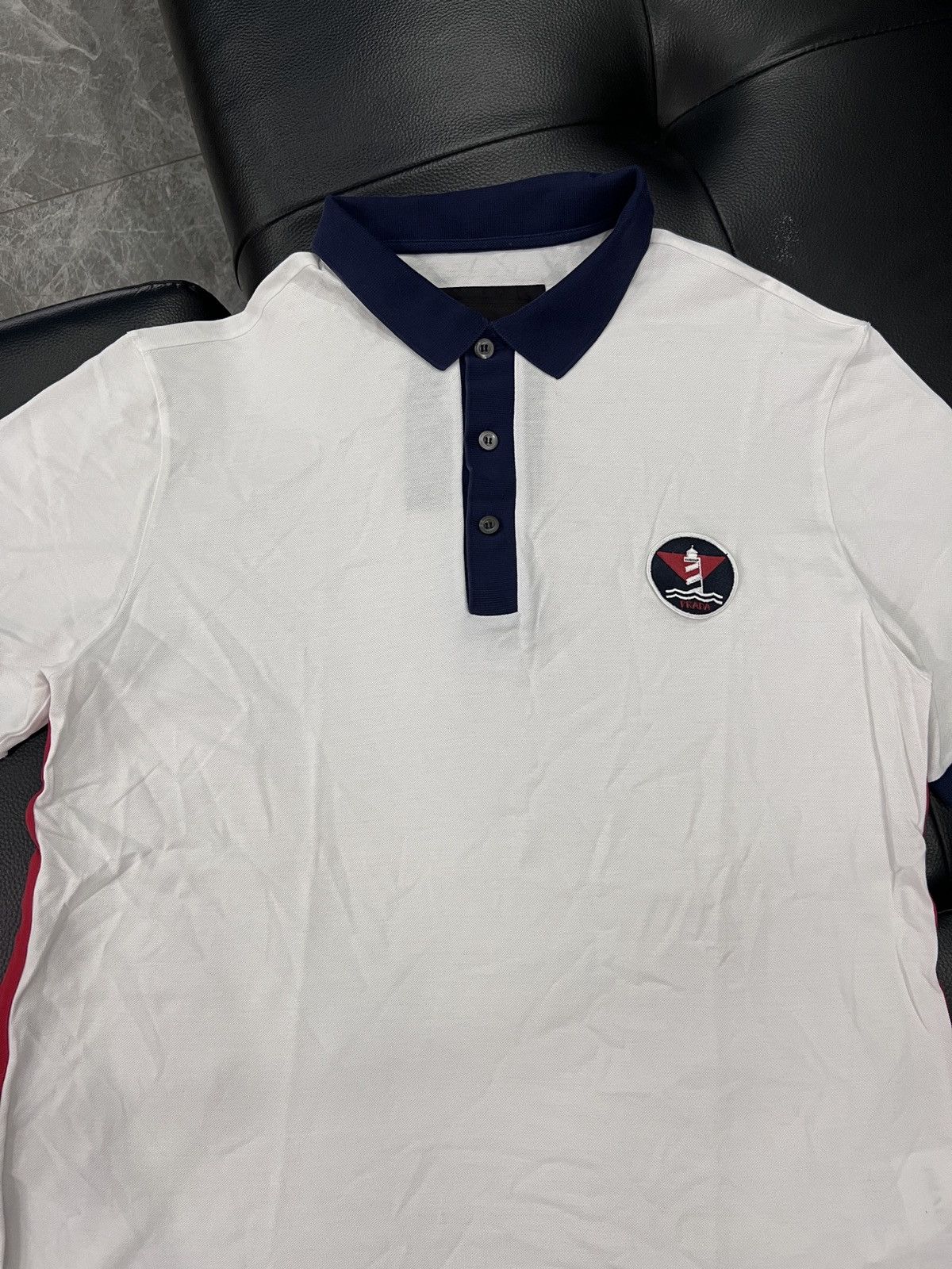 Prada Prada Lighthouse Logo Embroidered Polo Shirt Size US XXL / EU 58 / 5 - 3 Thumbnail