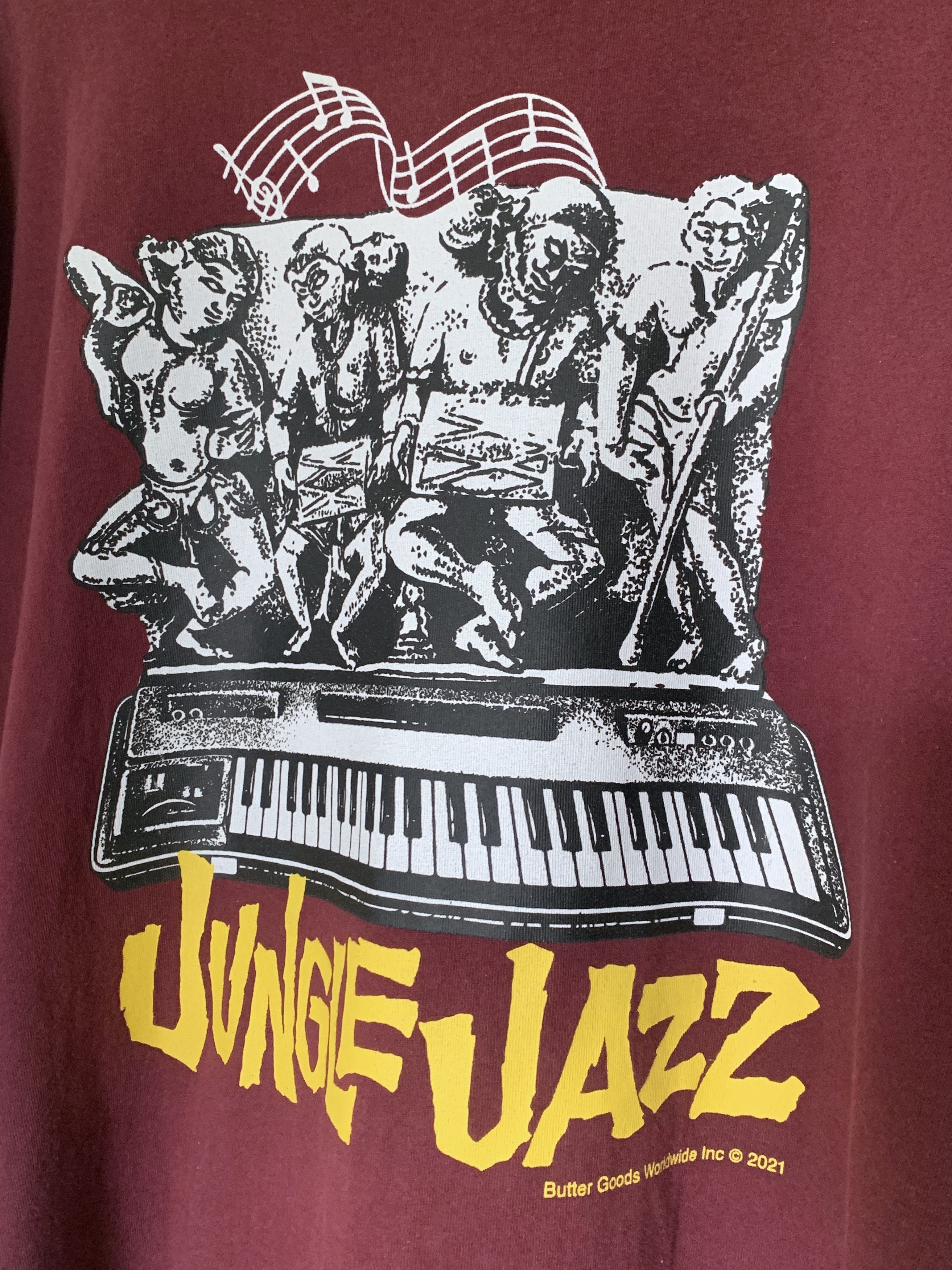 Butter Goods Butter Good JungleJazz T-Shirt Burgundy Size US L / EU 52-54 / 3 - 2 Thumbnail