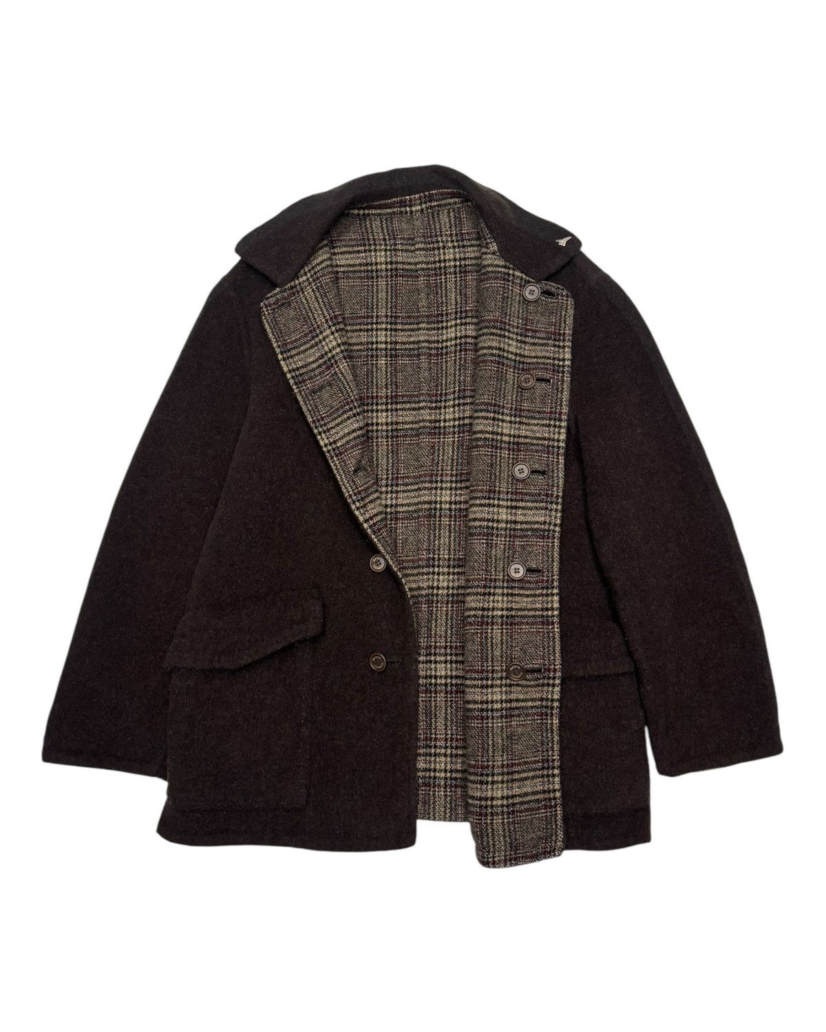 Issey Miyake Henry Cottons 80s Herringbone French Hunting Jacket Size US M / EU 48-50 / 2 - 1 Thumbnail