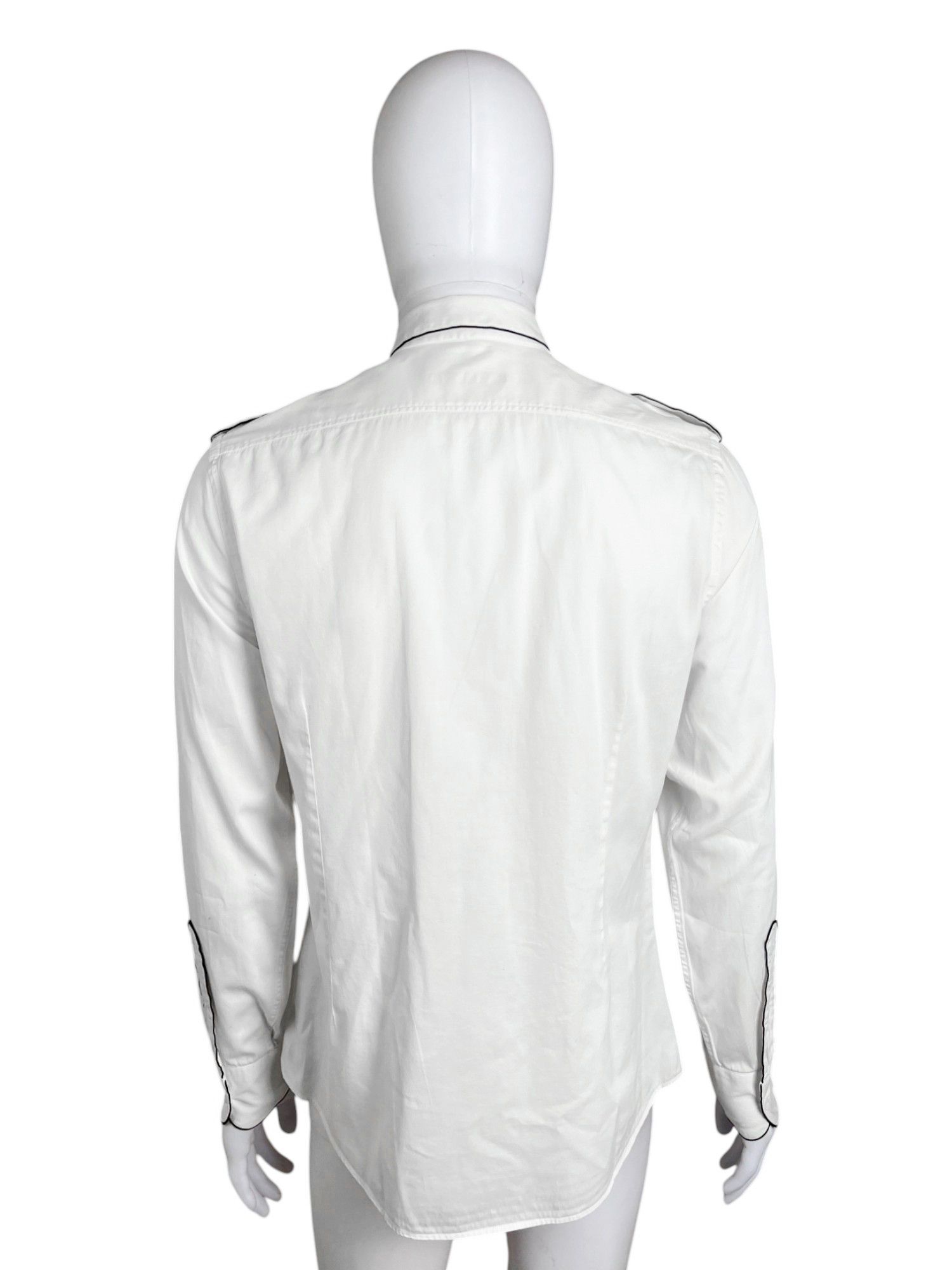 Gucci 2000's Military White Cotton Shirt Size US L / EU 52-54 / 3 - 3 Thumbnail