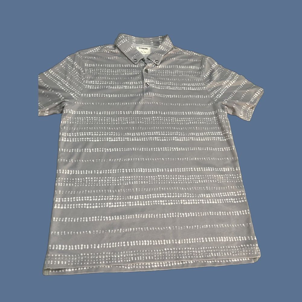 Vintage Linksoul Polo Shirt Mens L Gray Geometric Cotton Blend Short Sleeve Polo Shirt Mens L Gray Geometric Pattern Activewear Polo Shirt Size US L / EU 52-54 / 3 - 1 Thumbnail