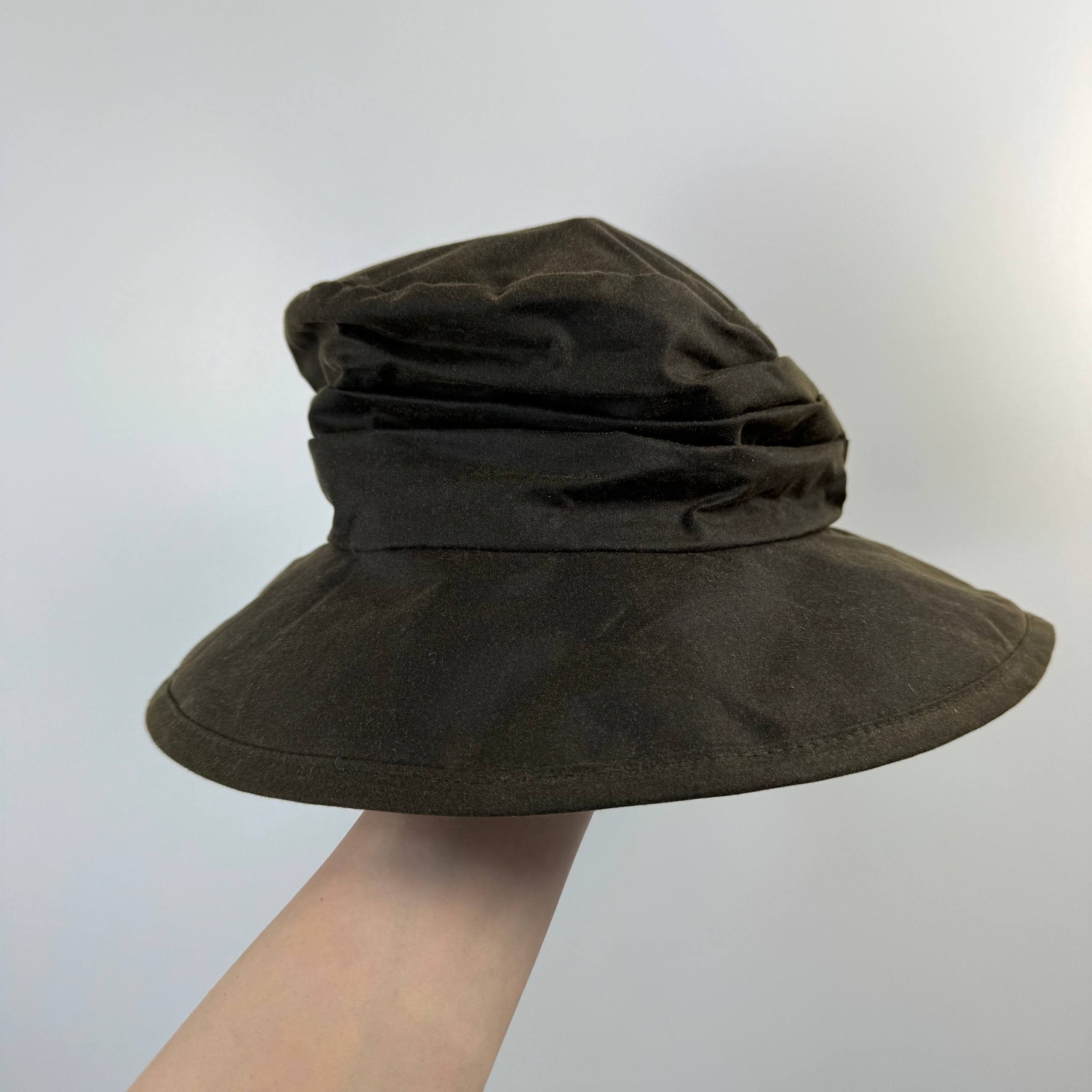 Barbour Barbour Waxed Rain Hat Olive Green Bucket Hat Size L Size 36 - 2 Thumbnail