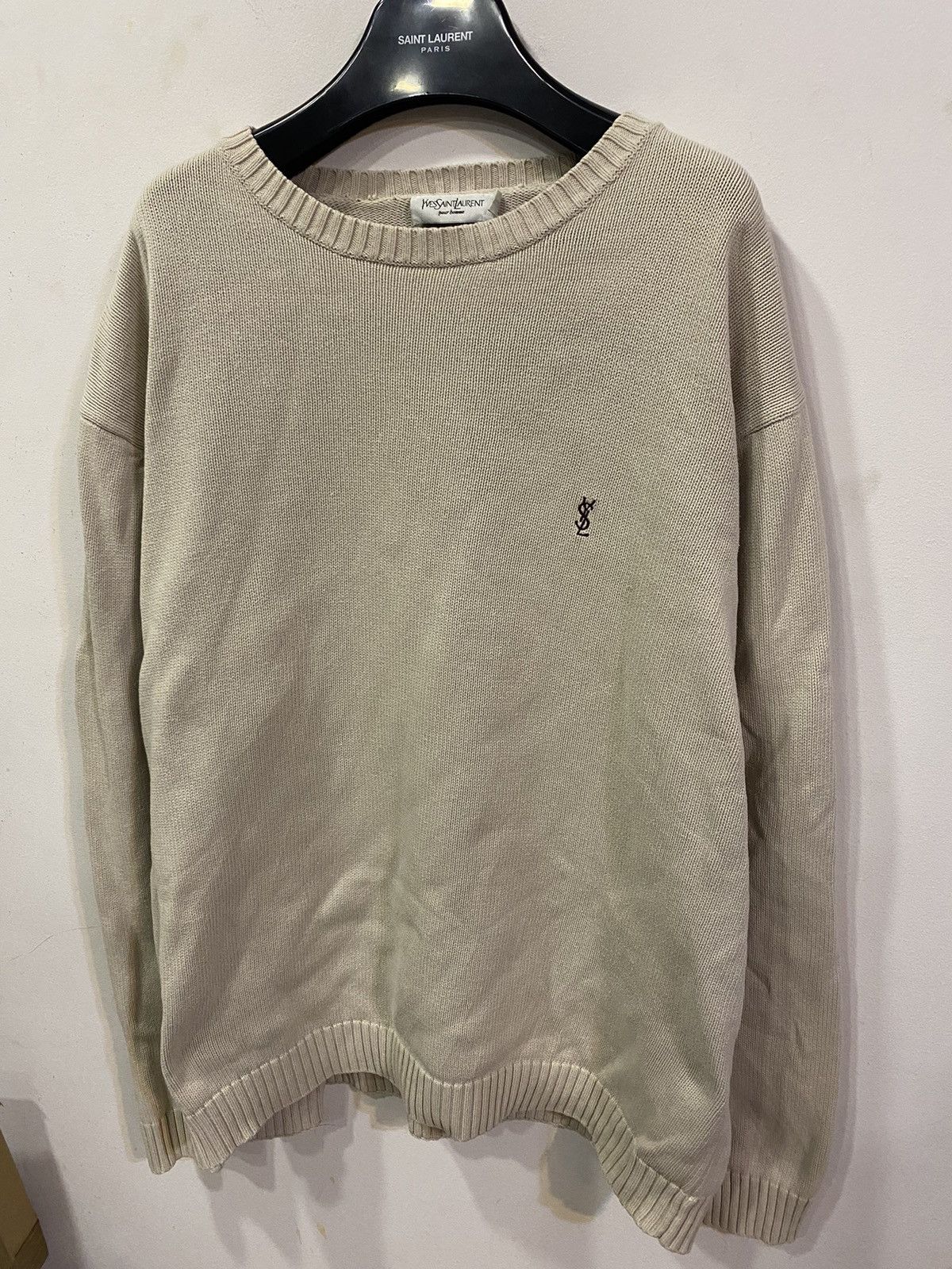 Beige YSL Sweater Knit Beige YSL Knitted