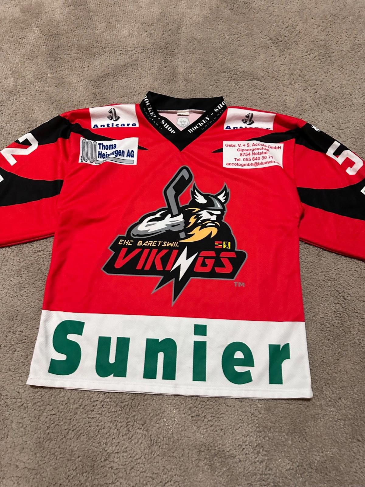 Designer EHC Dürnten Vikings Hockey Jersey Shirt Sz S Size ONE SIZE - 3 Thumbnail