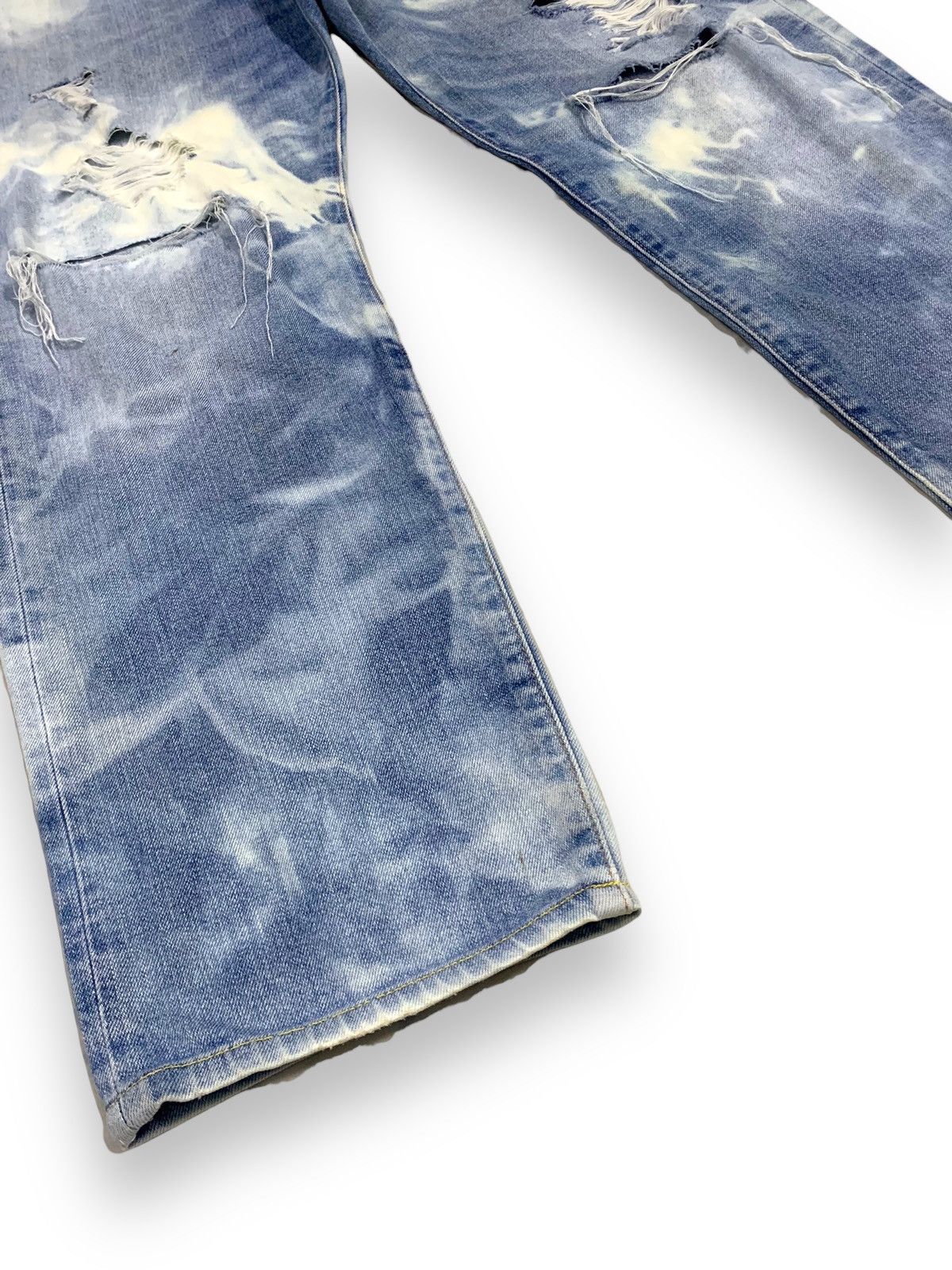 Levi's Vintage Clothing Vintage Levis 502 Bleached Loose Tapered Distressed Jeans Size US 34 / EU 50 - 10 Thumbnail