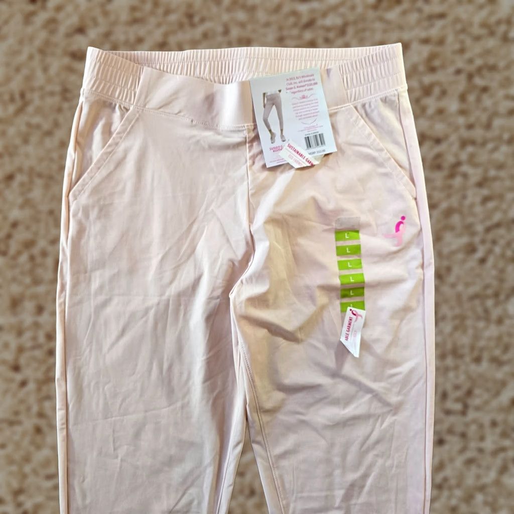 Vintage Earth Yoga Pants Women Size Large Pink Susan G Koman Cancer Performance Casual Size 36" / US 14 / IT 50 - 1 Thumbnail