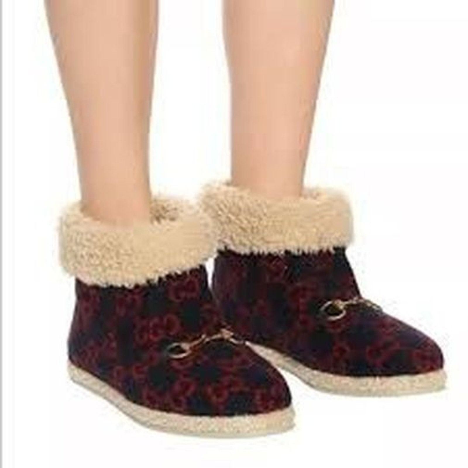 Gucci GUCCI Fria Lamb Shearling GG Pattern Ankle Boots Size 5/35 Size US 5 / IT 35 - 2 Thumbnail