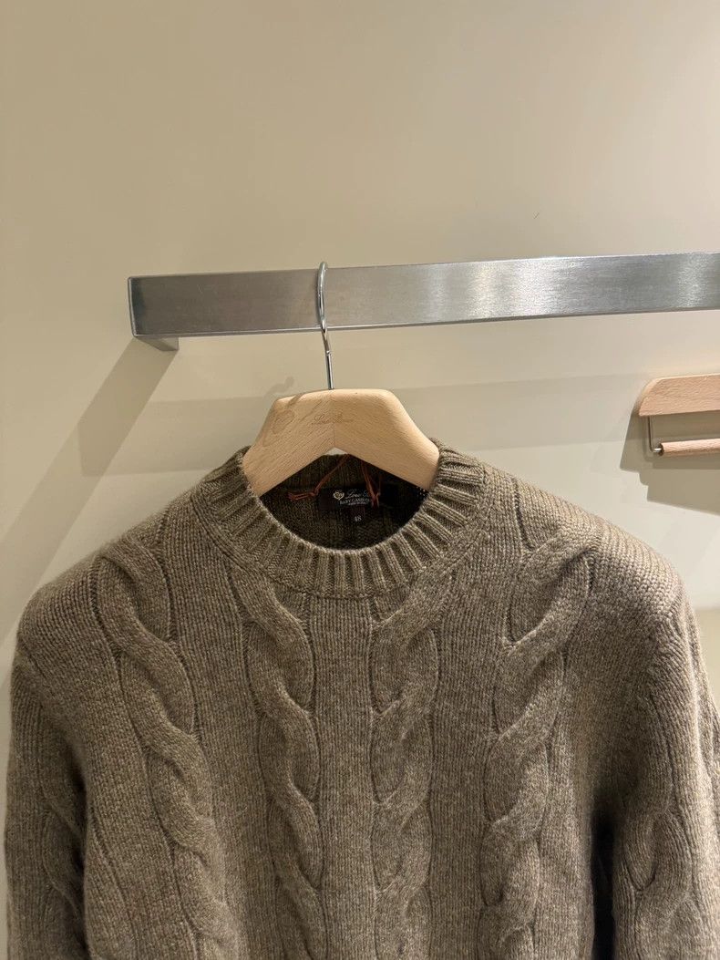 Loro Piana LORO PIANA Men's casual thick cashmere sweater 100% cashme Size US S / EU 44-46 / 1 - 3 Thumbnail