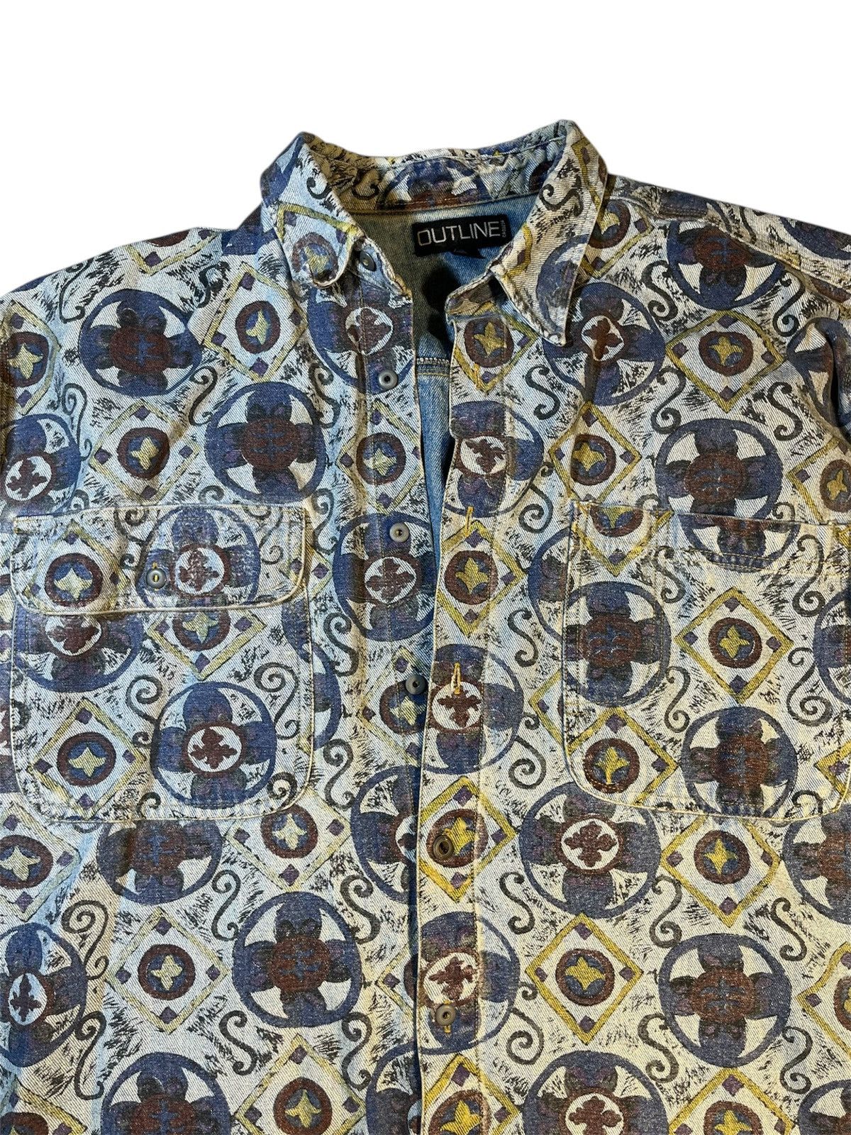 Vintage Denim button-up Size US L / EU 52-54 / 3 - 4 Thumbnail