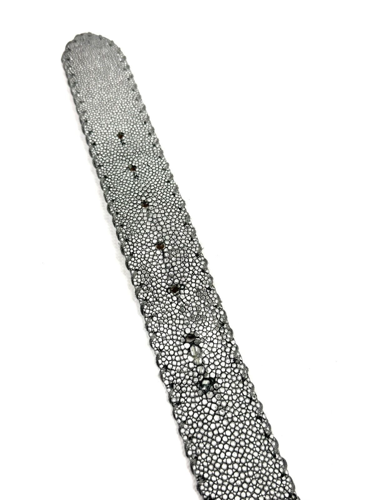 Genuine Leather Y2K Reptile’s House Stingray Leather Belt Italy McBling Size 30 - 13 Thumbnail