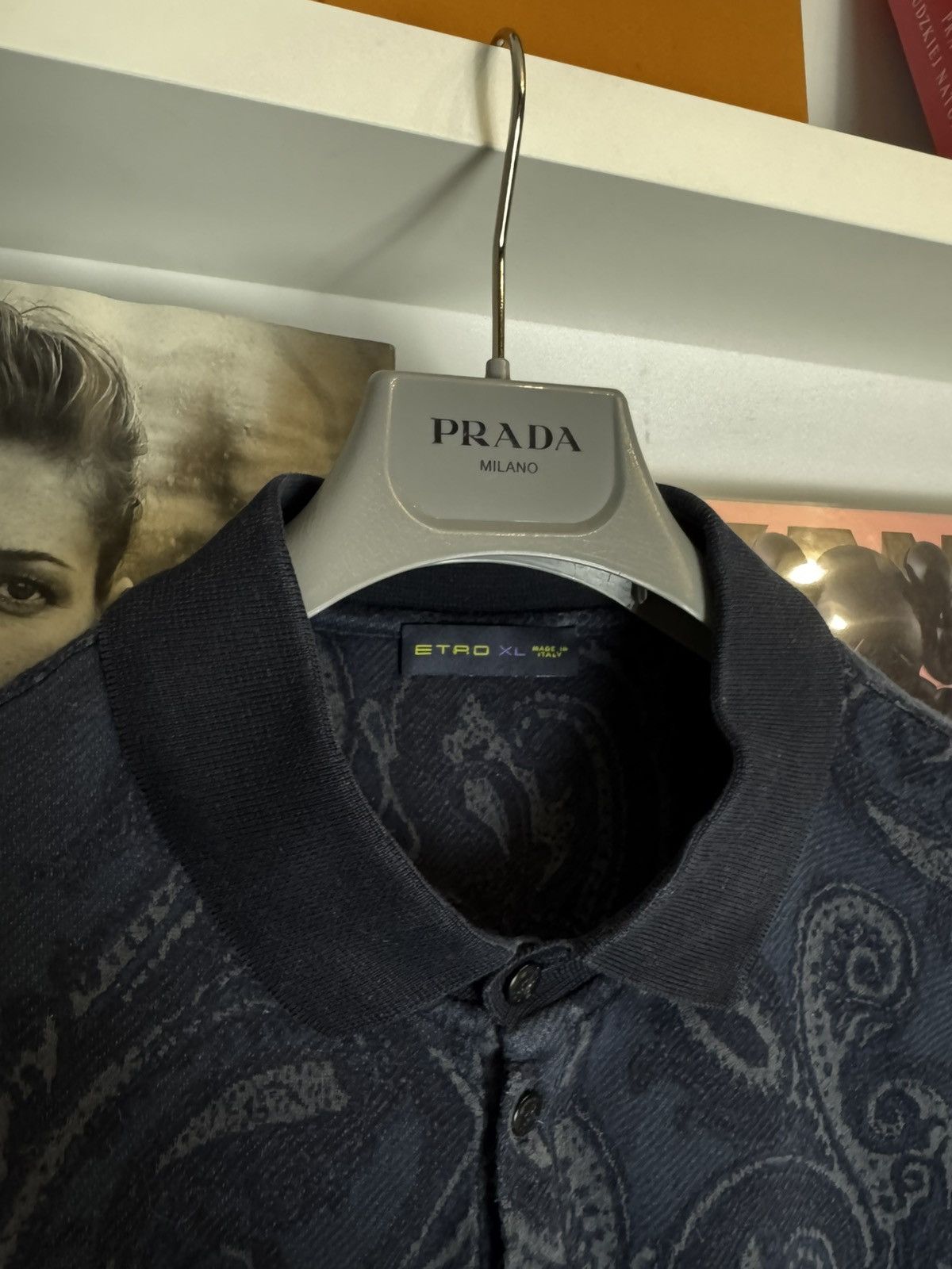Etro ETRO ITALY designer long sleeve polo tees rare luxury Size US XL / EU 56 / 4 - 2 Thumbnail