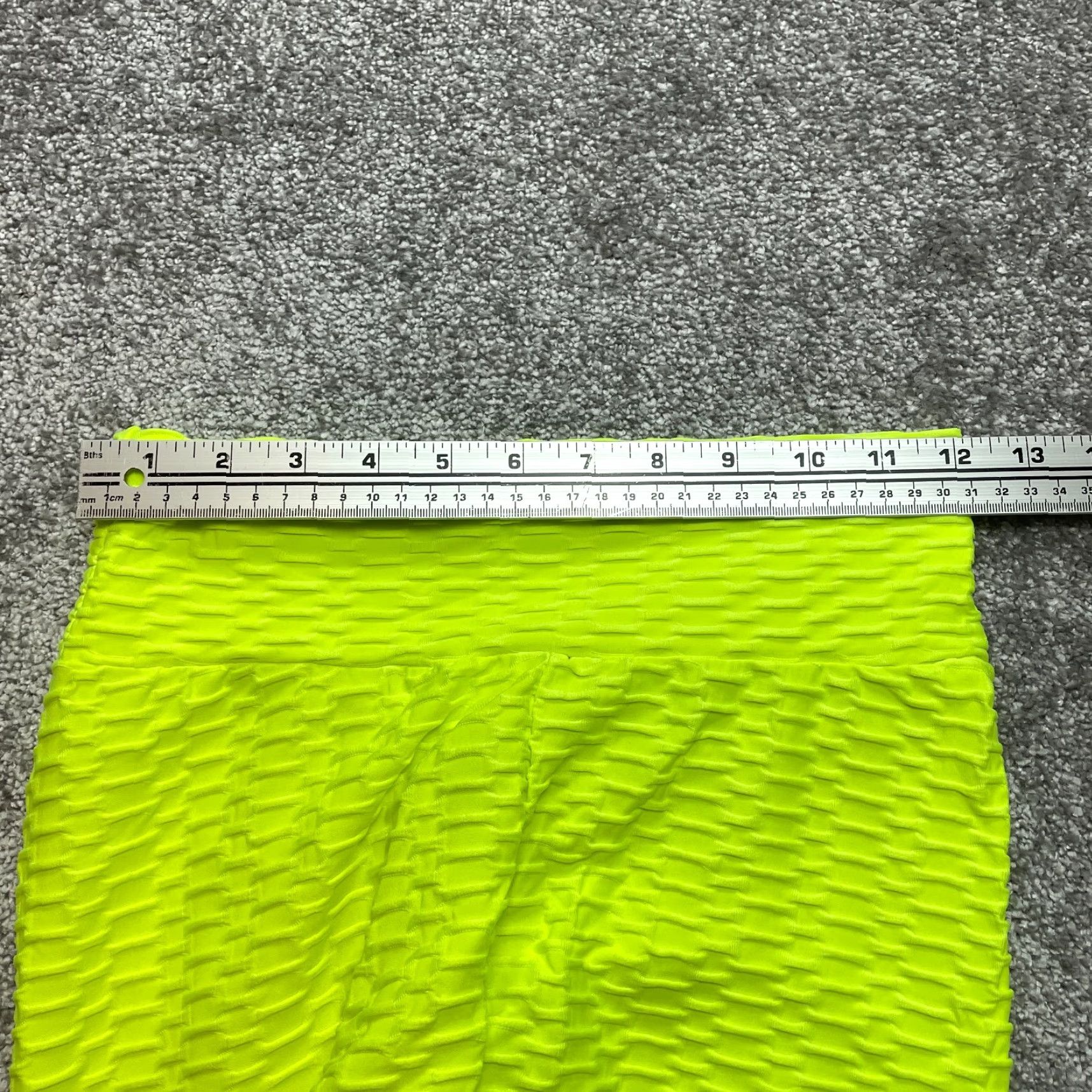 Vintage Unbranded Leggings Womens M Yellow Neon Yoga Stretch Textured Pants New NWT Size 32" / US 10 / IT 46 - 7 Thumbnail