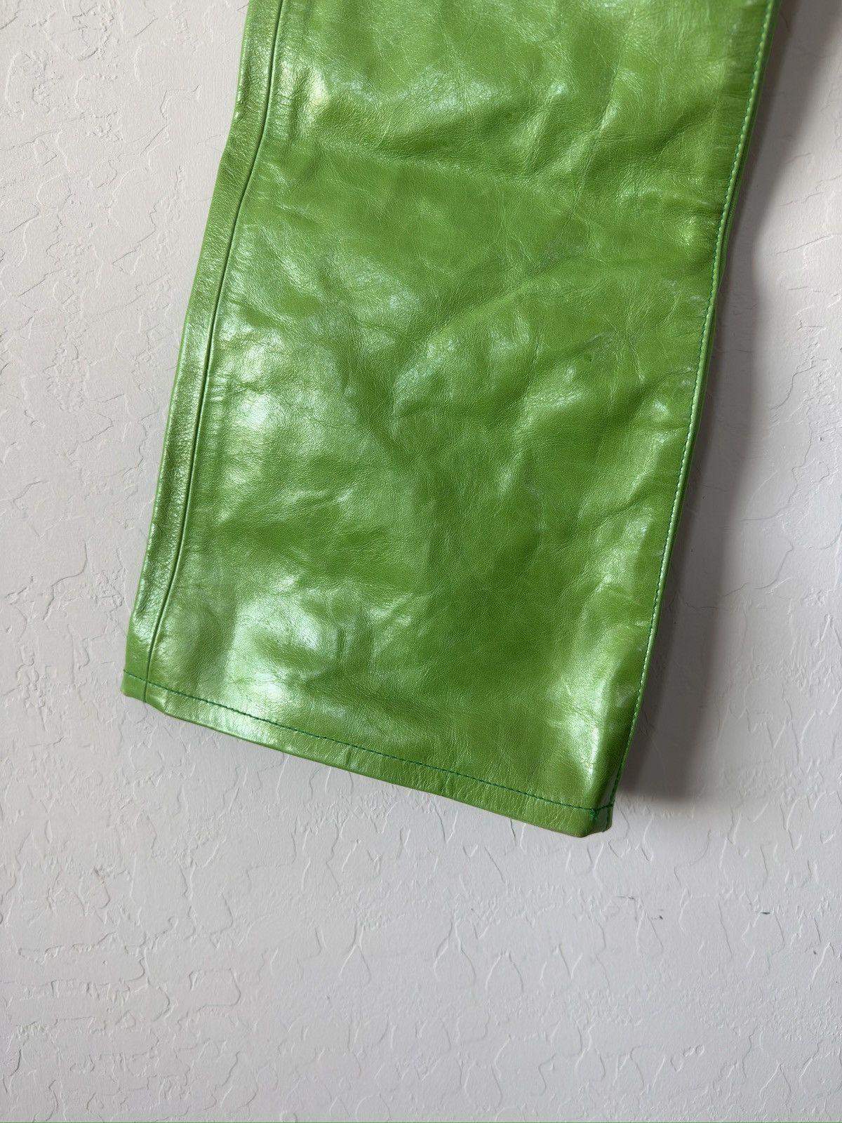 Gallery Dept. $6100 Green Leather Logan Pants Size US 30 / EU 46 - 6 Thumbnail