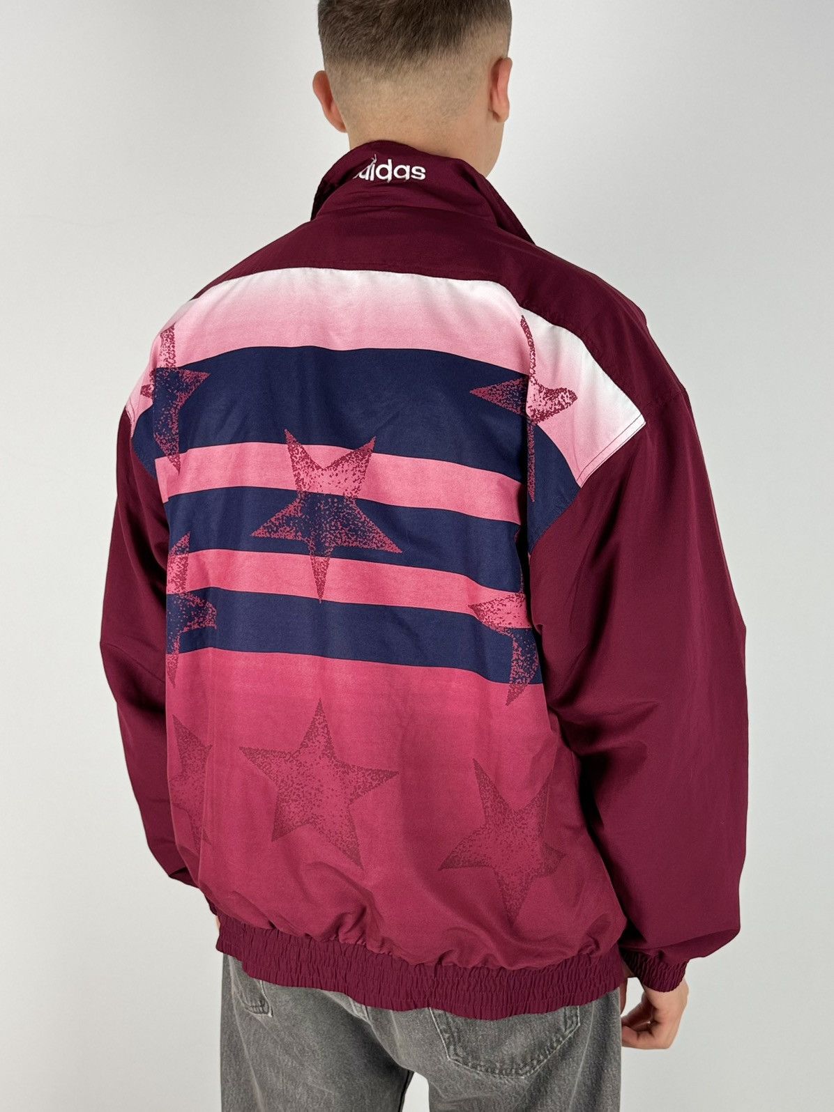 Adidas 1990’s Vintage Adidas Stars Track Jacket Size US L / EU 52-54 / 3 - 3 Thumbnail