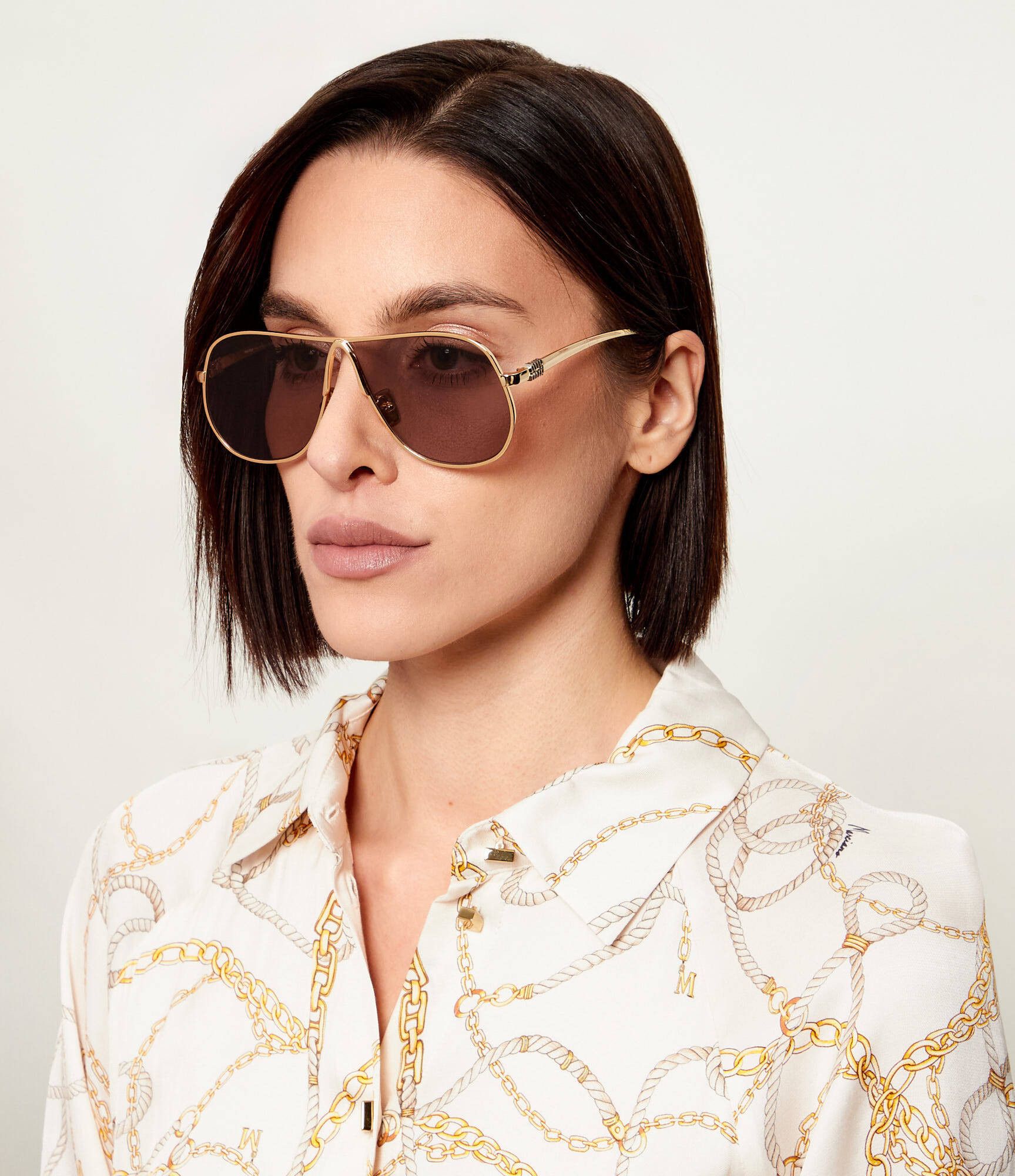 Miu Miu Miu Miu Women Sunglasses Pilot MUA56S 5AK20I NEW AUTHENTIC Size ONE SIZE - 5 Thumbnail