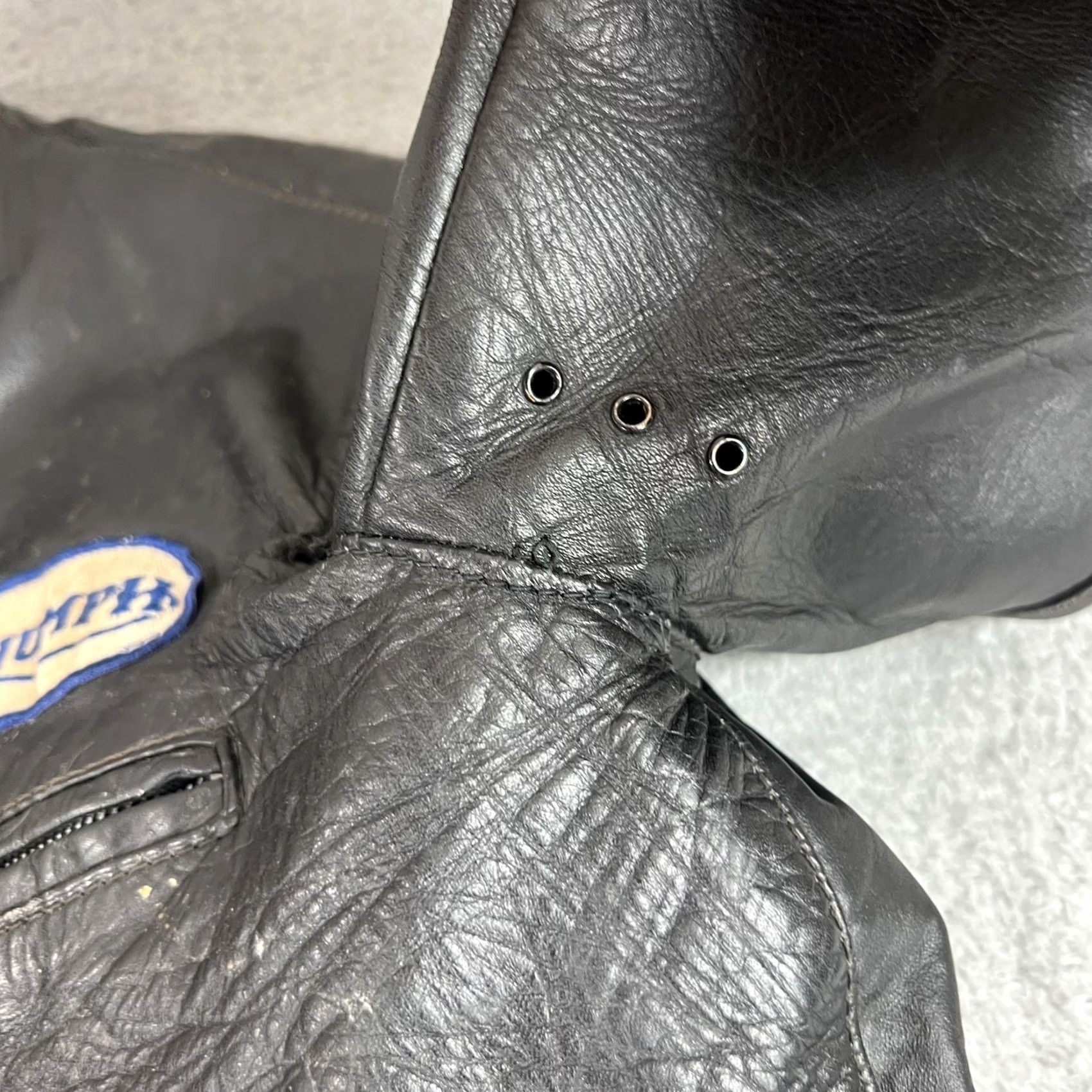 Brooks VINTAGE Brooks Leather Cafe Racer Jacket Sz 40 Black Motorcycle/ Biker 1960s Mens Size US XXS / EU 40 - 5 Thumbnail