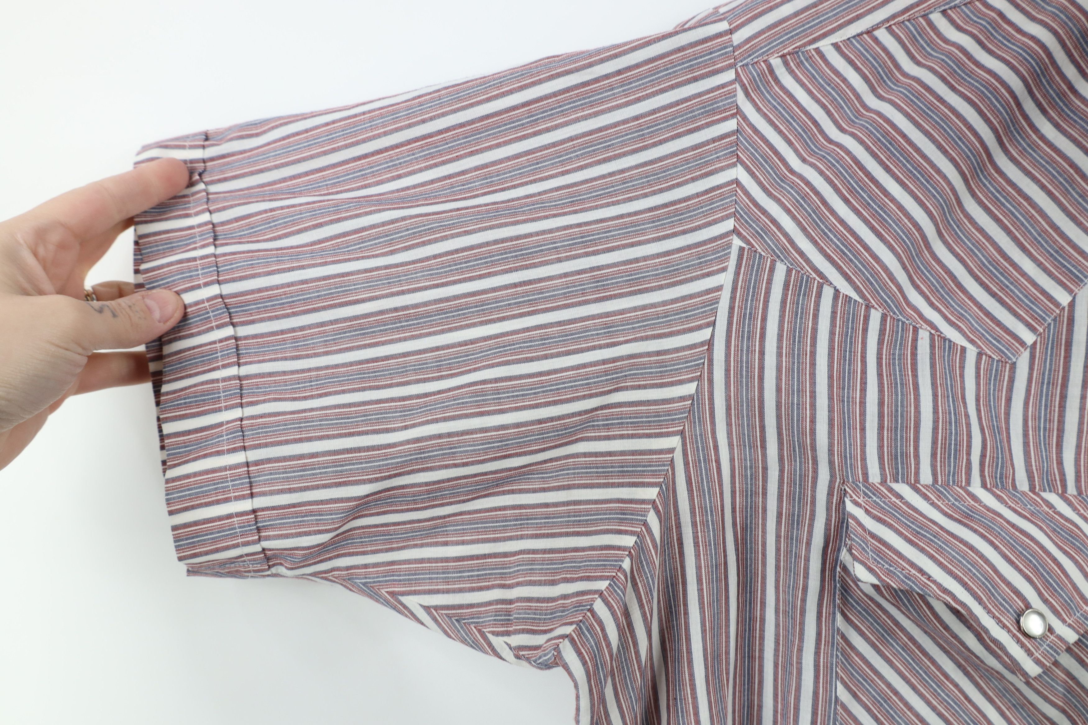Vintage Vintage 70s 80s Streetwear Cowboy Striped Button Shirt Size US XL / EU 56 / 4 - 9 Thumbnail