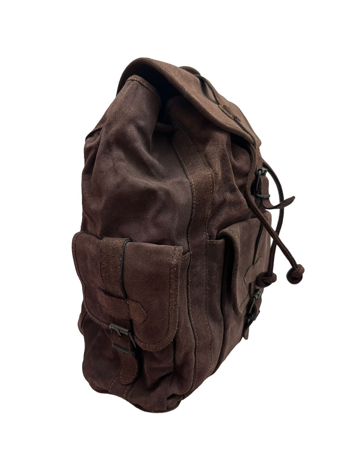 Genuine Leather RARE ‼️ Vintage Leather Suede Tactical Utility Backpack Size ONE SIZE - 2 Thumbnail