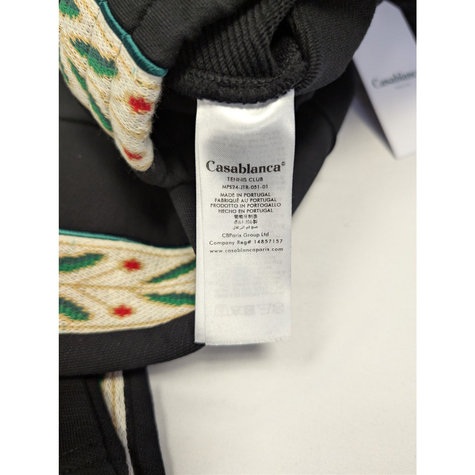 Casablanca o1rshd1 Black Loopback Laurel Tape Panelled Sweatpants Size US 30 / EU 46 - 19 Thumbnail