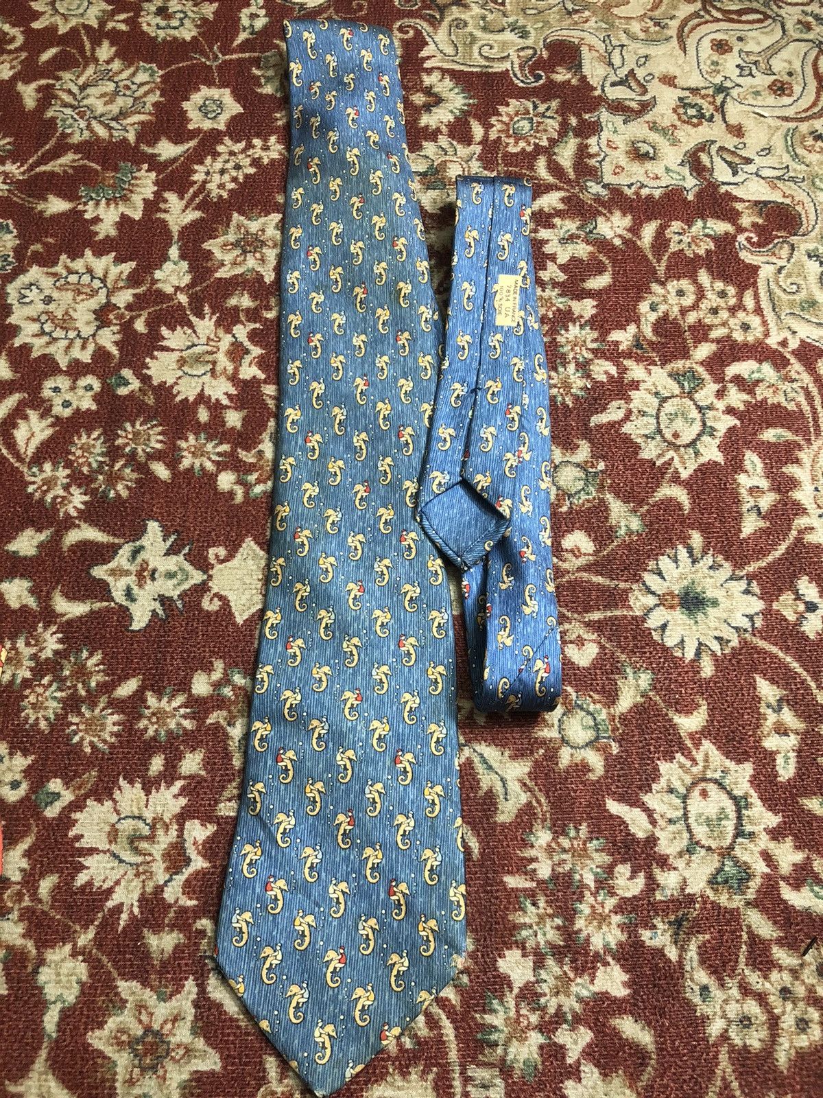 Hermes Hermes Designer necktie 100% silk multicolor pattern rare Size ONE SIZE - 7 Thumbnail