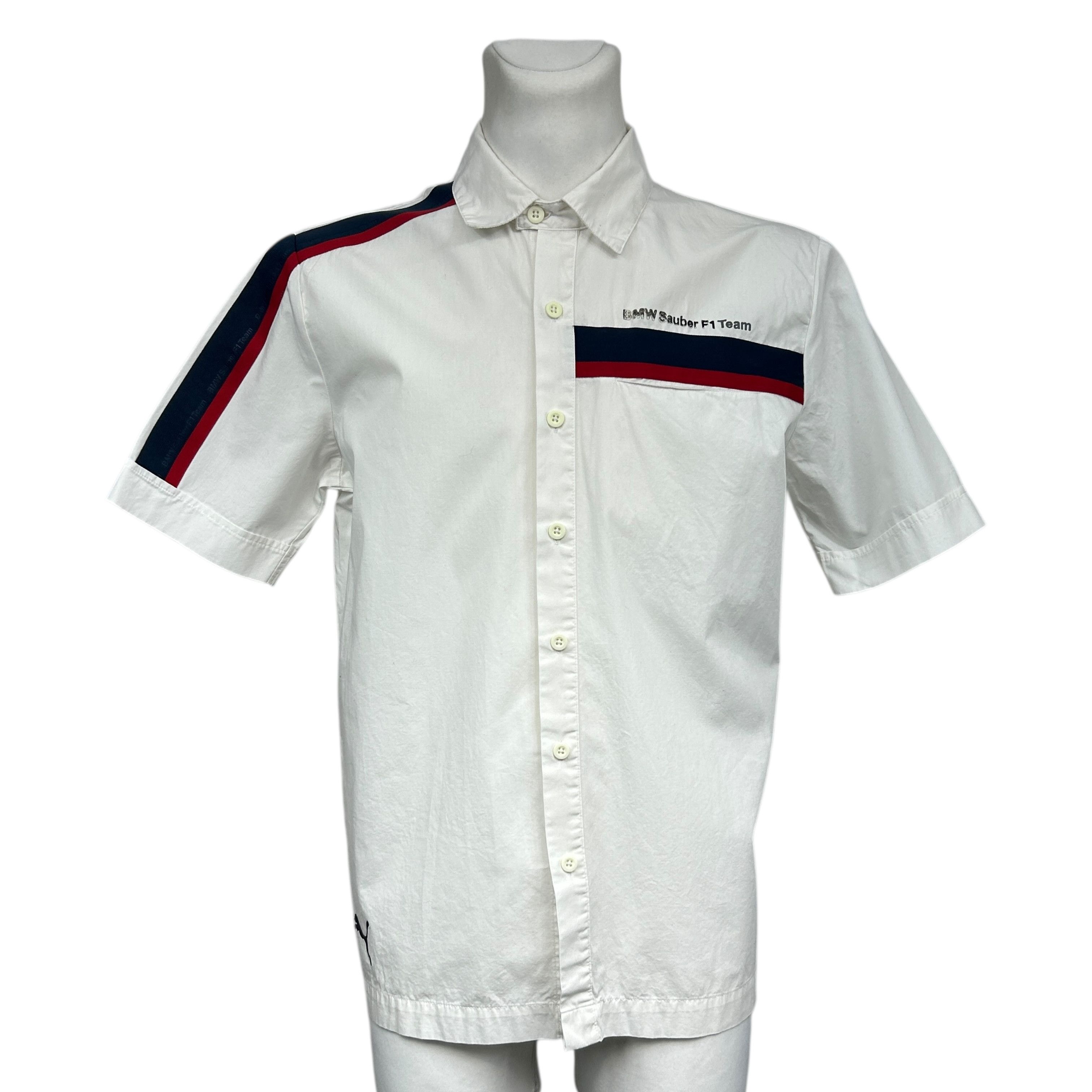 BMW × Formula 1 × Puma BMW Sauber F1 Team Puma White Short Sleeve Shirt Cotton M Size US M / EU 48-50 / 2 - 1 Thumbnail