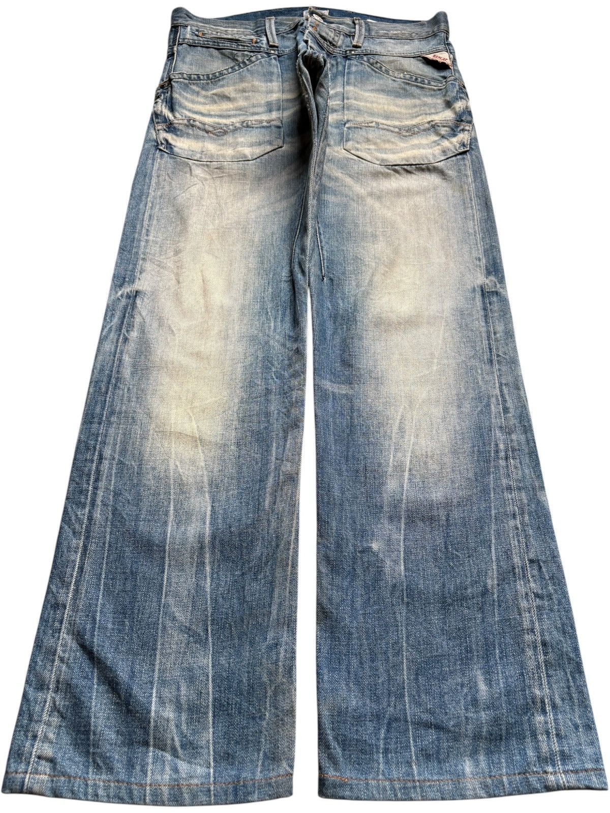 Replay Vintage Replay Skar Rusty Mud Wash Distressed Baggy Jeans Size US 32 / EU 48 - 1 Thumbnail