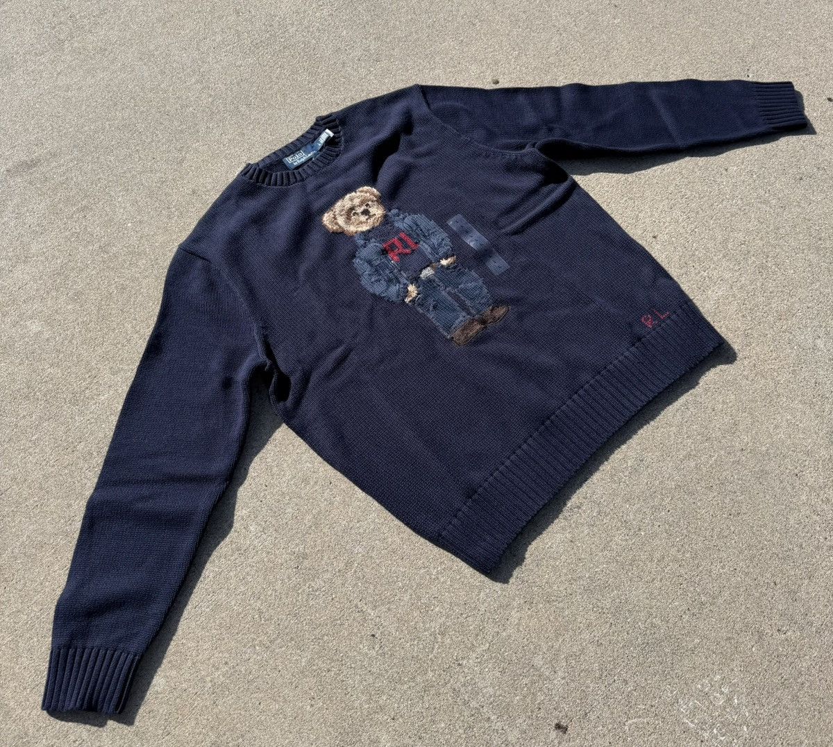 Polo Ralph Lauren Polo Bear Cotton-Linen Sweater Size US L / EU 52-54 / 3 - 5 Thumbnail