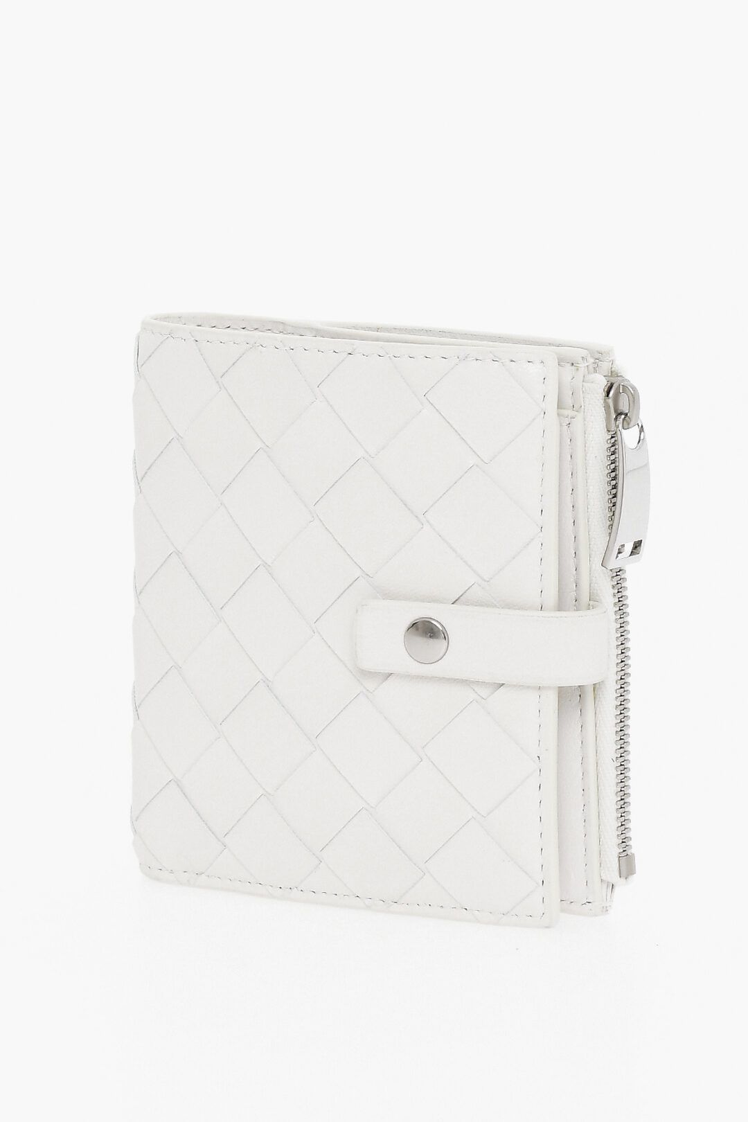 Bottega Veneta o1n1vont1224 Size: OS / Bi-Fold Zip Wallet in White Size ONE SIZE - 4 Thumbnail