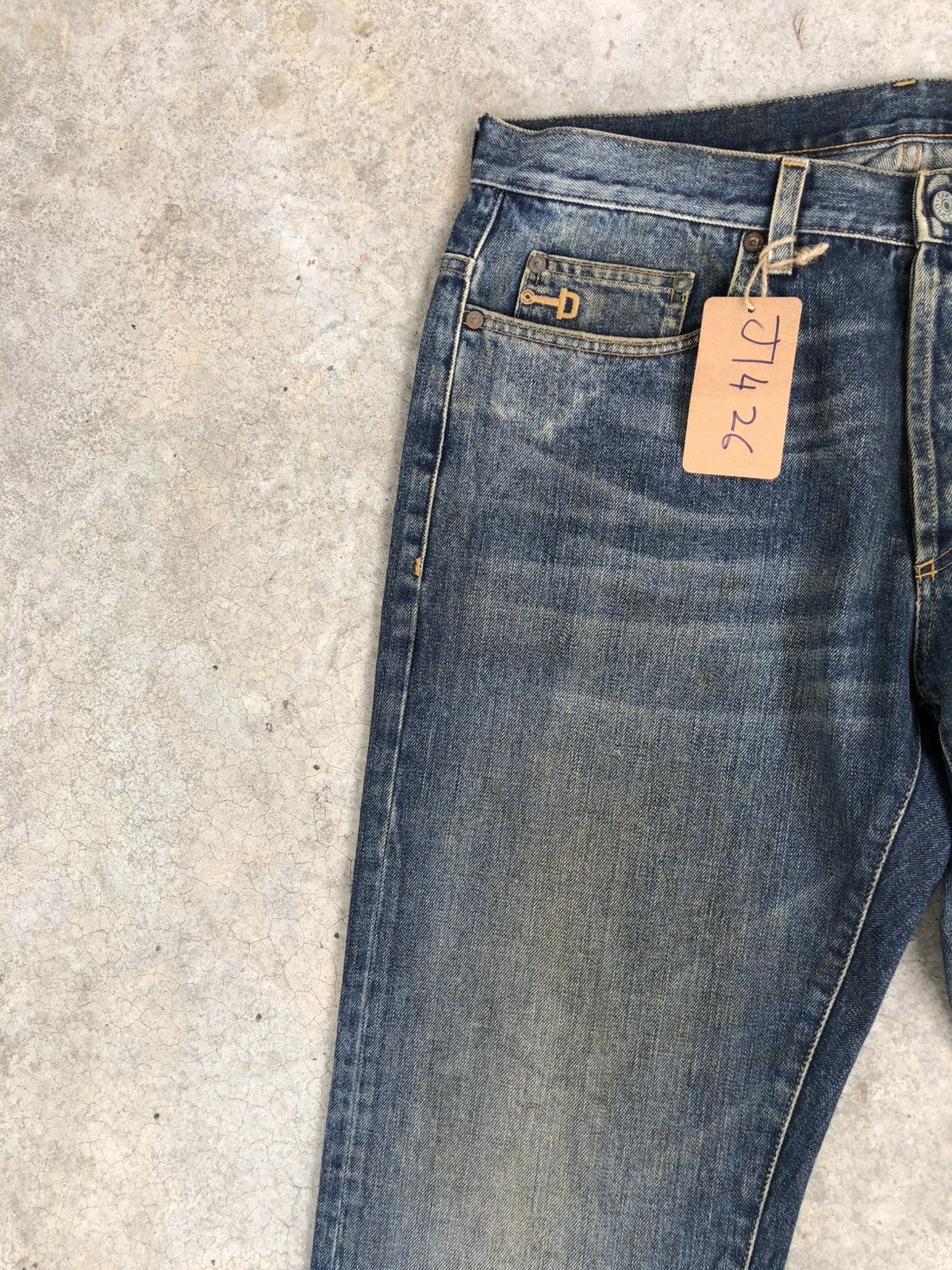 Tom Ford Gucci Embroidered Logo Staright Cut Distressed Denim Size US 34 / EU 50 - 4 Thumbnail