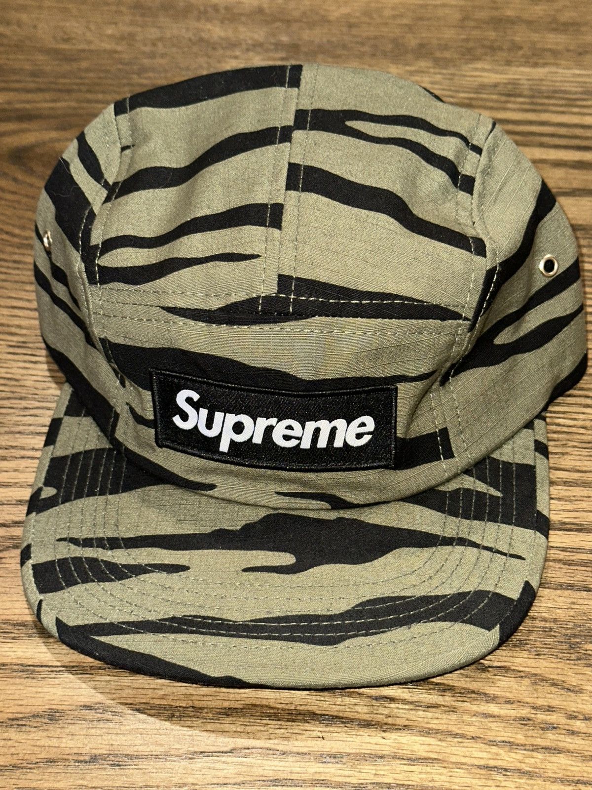 Supreme 2011 Green Tiger Camo Camp Cap Size ONE SIZE - 1 Thumbnail