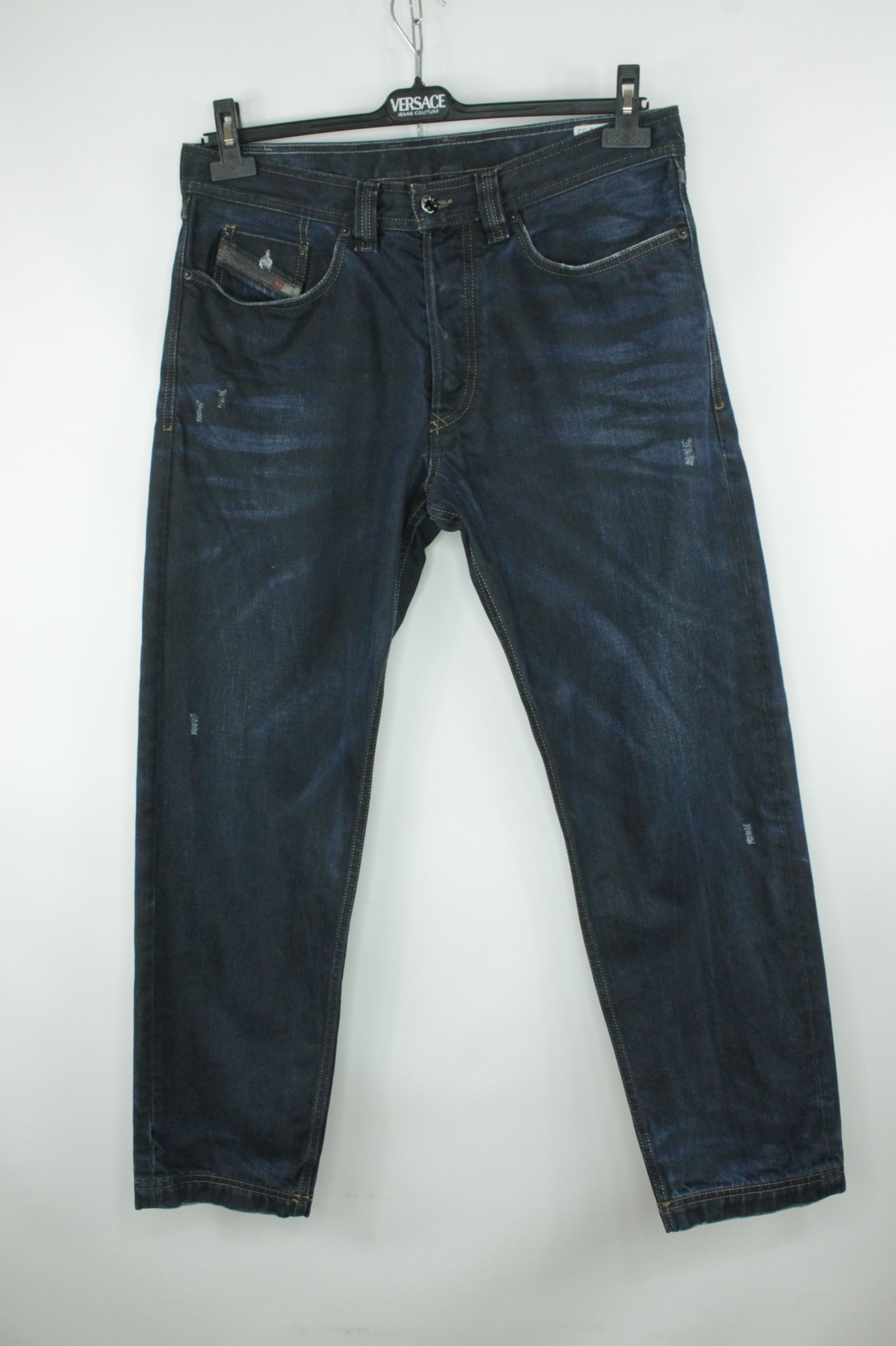 Diesel Diesel Back in The Saddle Regular-Carrot Blue Denim Jeans Size US 33 - 1 Thumbnail