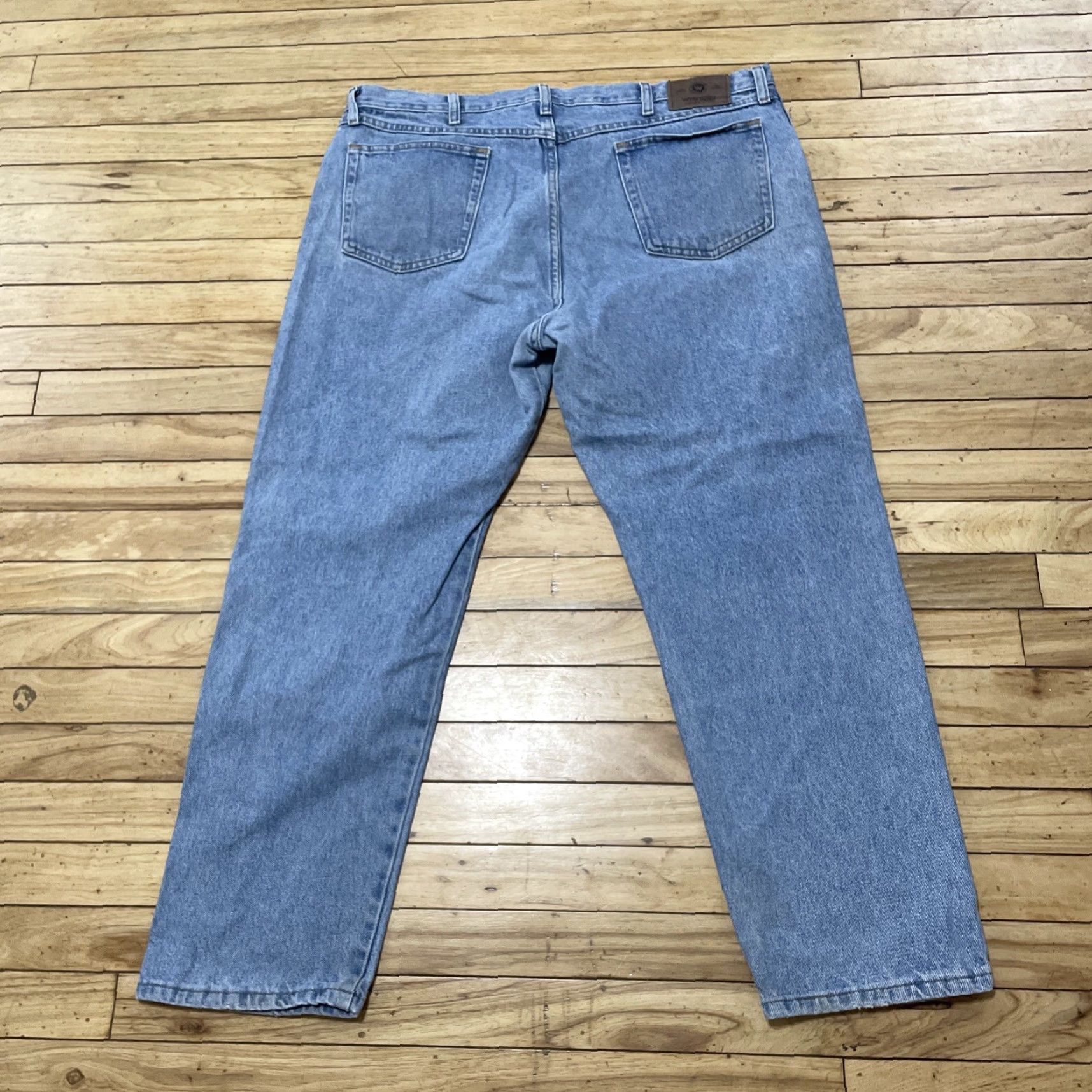 Wrangler Wrangler Jeans Men 40x30 Workwear Light Blue Wash Denim Western Classic Straight Jeans Championship? Size US 40 / EU 56 - 2 Thumbnail