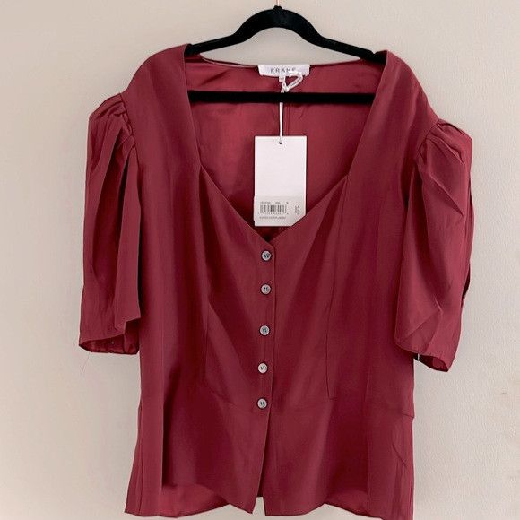 Frame Frame Silk Peplum Blouse. Size M. 100% Silk Size M / US 6-8 / IT 42-44 - 4 Thumbnail