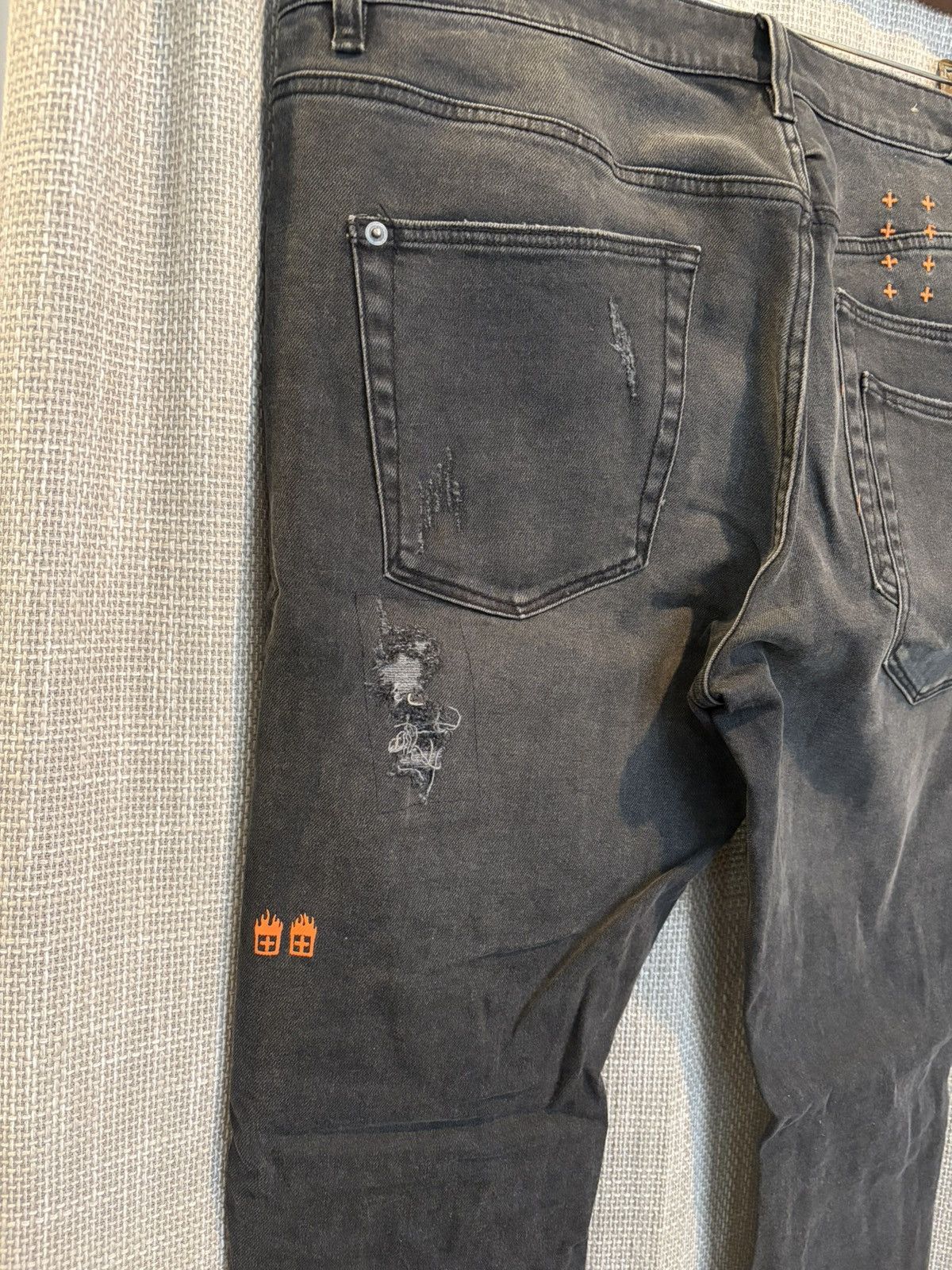 Ksubi × Travis Scott Ksubi Travis Scott 🔥🔥 Distressed Dark Grey Denim Jeans Size US 36 / EU 52 - 3 Thumbnail