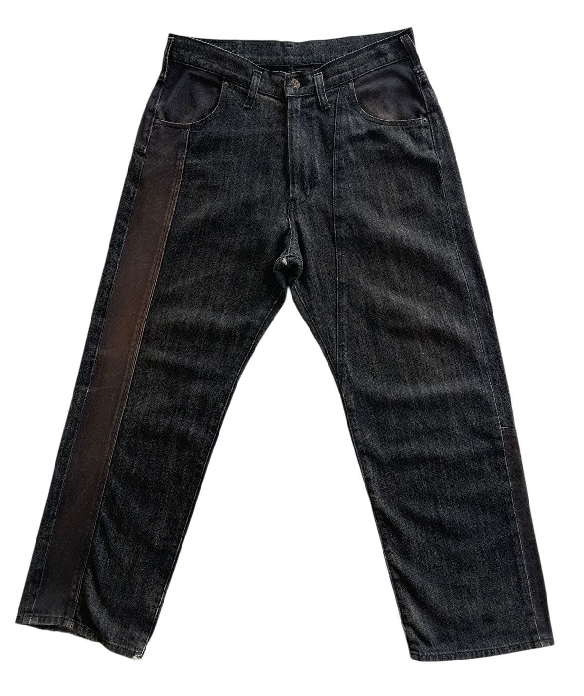 Vintage Gold Rush Patchwork Distressed Denim Size US 34 / EU 50 - 5 Thumbnail
