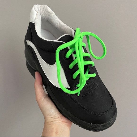 Vintage Vintage 90s Y2K Black White Bubble Platform Sneakers - 6.5 Size US 6.5 / IT 36.5 - 8 Thumbnail