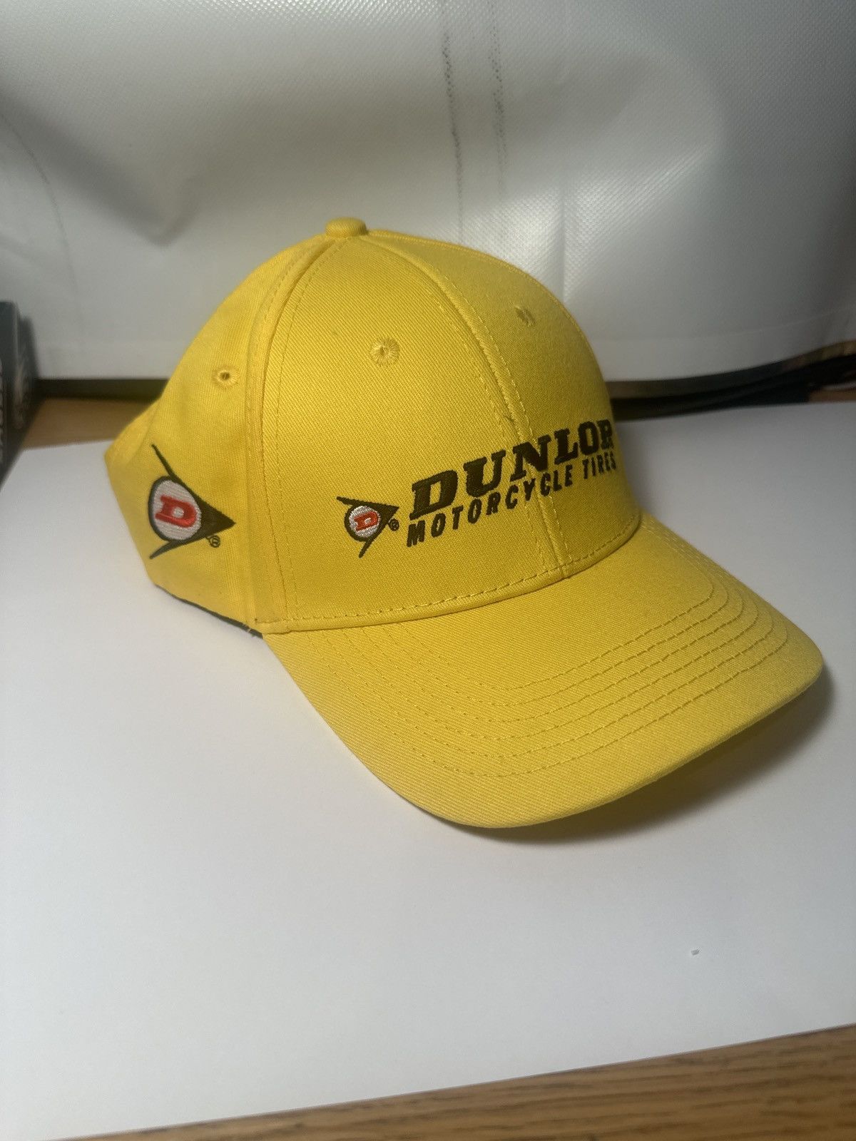 Vintage 🇺🇸🦅 DUNLOP MOTORCYCLE HAT 🦅🇺🇸 Size ONE SIZE - 3 Thumbnail