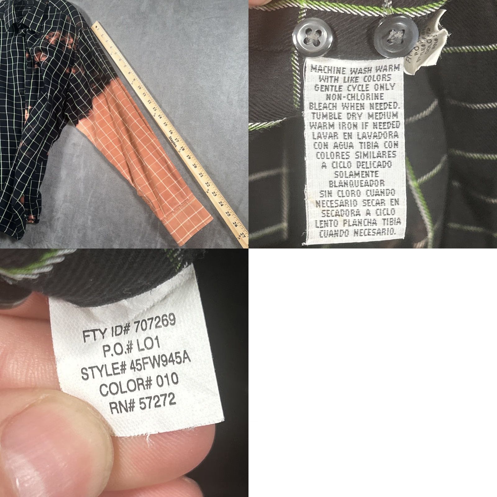 Perry Ellis Captain Morgan Perry Ellis Portfolio Shirt Button Up Mens 2XL Black Splattered Stripe Pattern Dress Shirt Mens Size US XXL / EU 58 / 5 - 9 Thumbnail