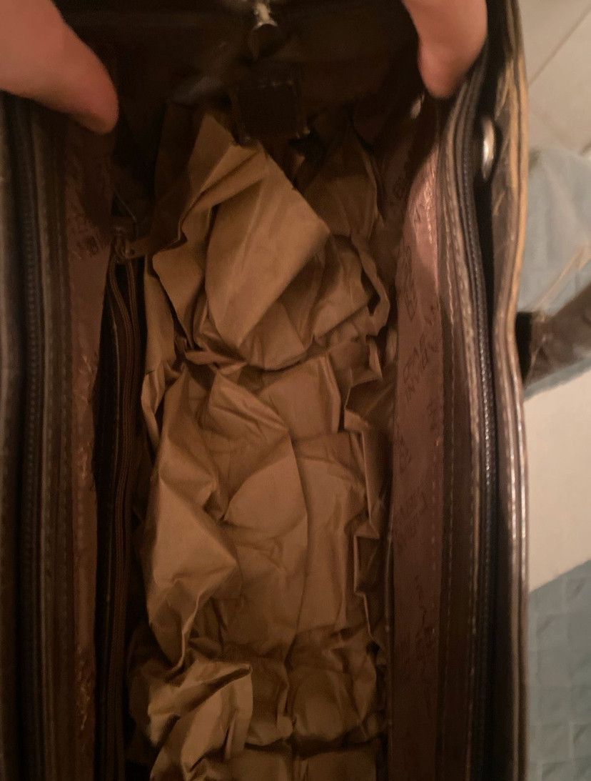 Other Vintage CHEVANI Genuine Leather Tote Bag Brown Croc-Embossed Size ONE SIZE - 10 Thumbnail