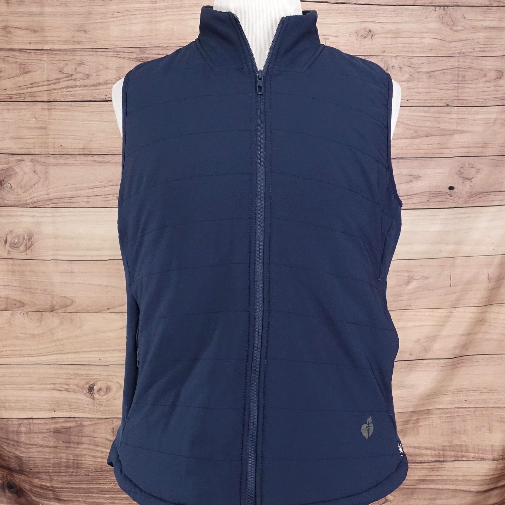 Spyder Spyder Vest Womens 2XL Navy Blue Full Zip Lightweight Outdoor Insulated Logo Size XXL / US 16-18 / IT 52-54 - 3 Thumbnail