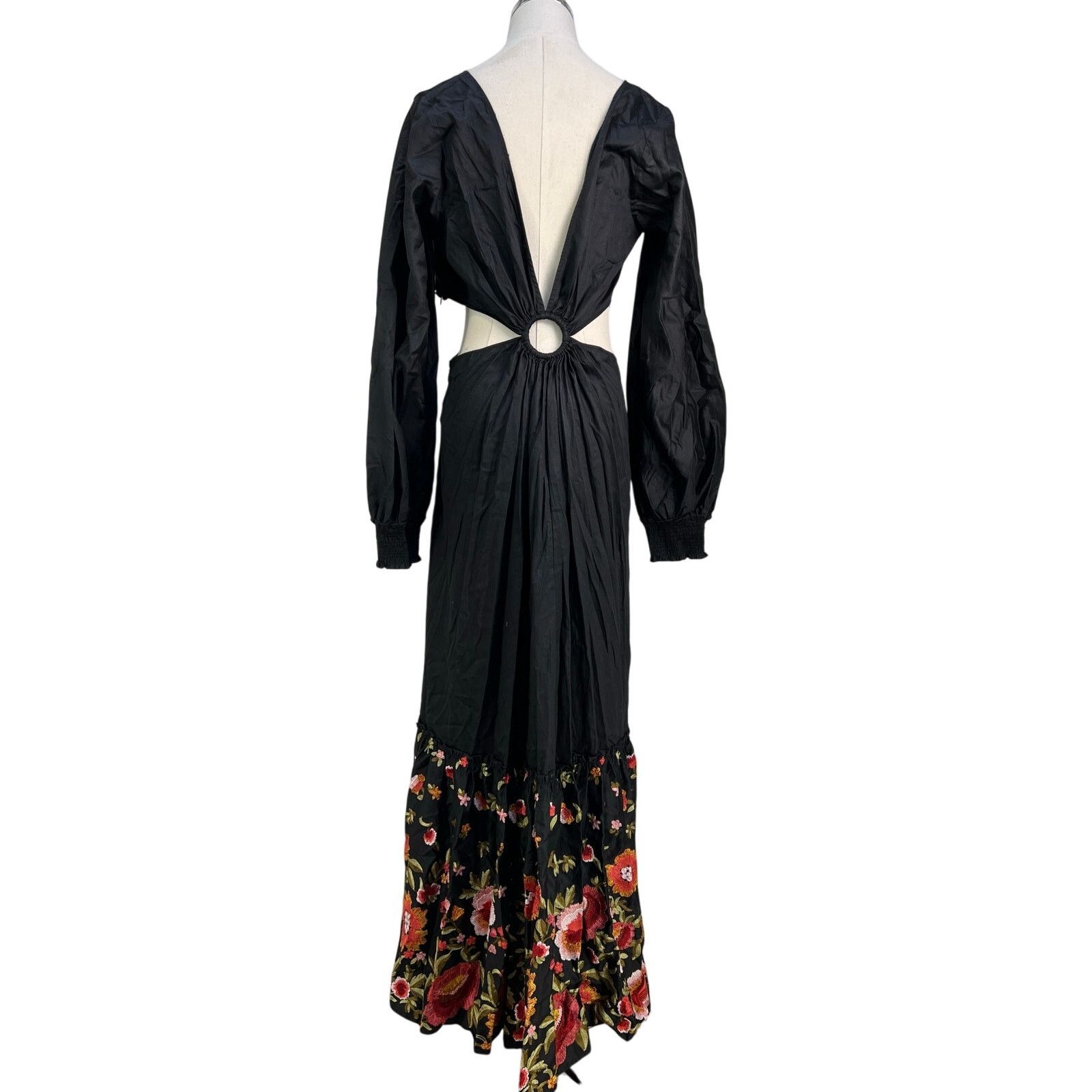 Anthropologie Anthropologie Karolina Black Embroidered Cut Out Dress Size XL / US 12-14 / IT 48-50 - 11 Thumbnail