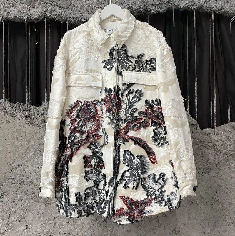 Dior Dior Floral Embroidered Women's Spring Jacket 0089 Size ONE SIZE - 1 Thumbnail