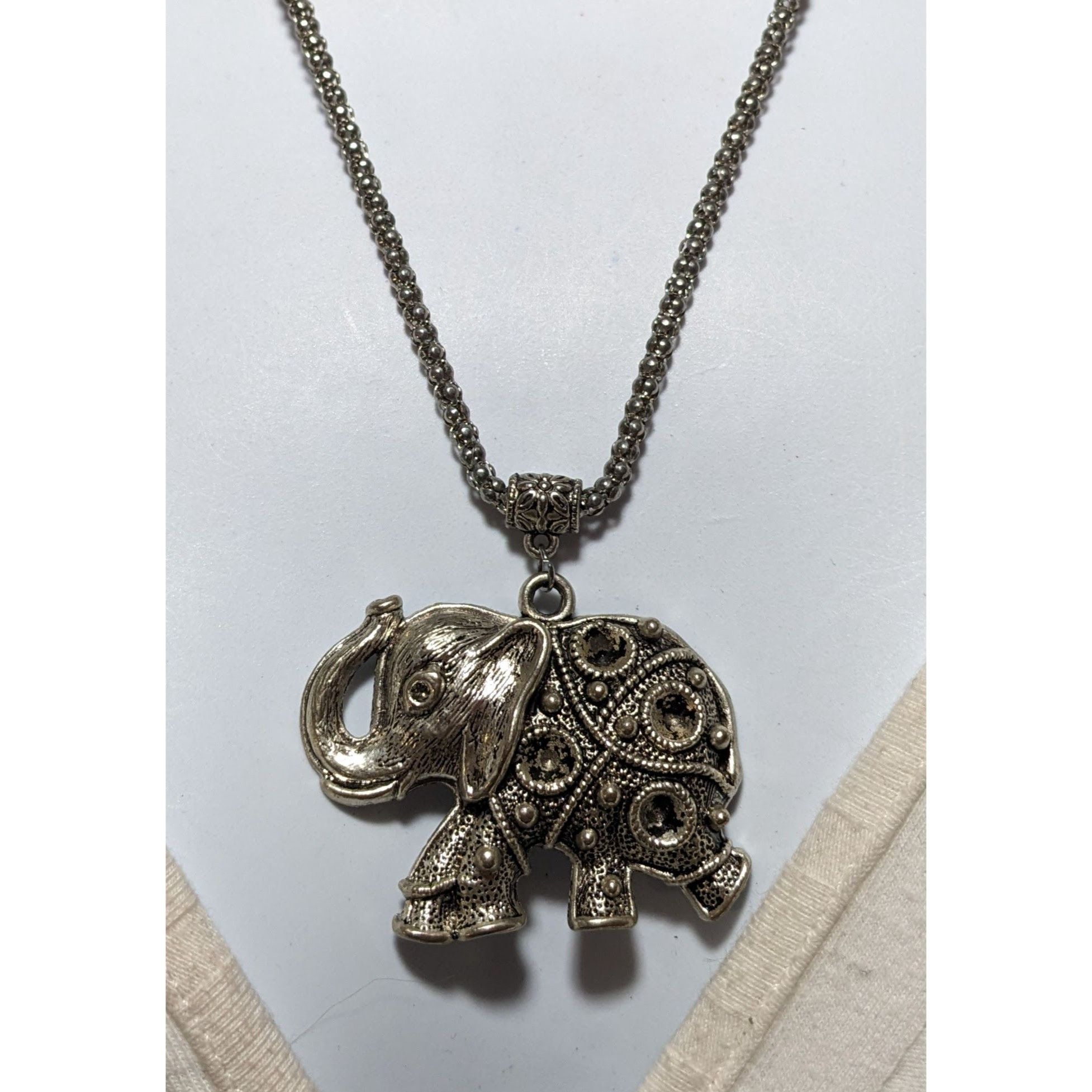 Other Vintage Bohemian Silver Elephant Pendant Necklace Size ONE SIZE - 5 Thumbnail